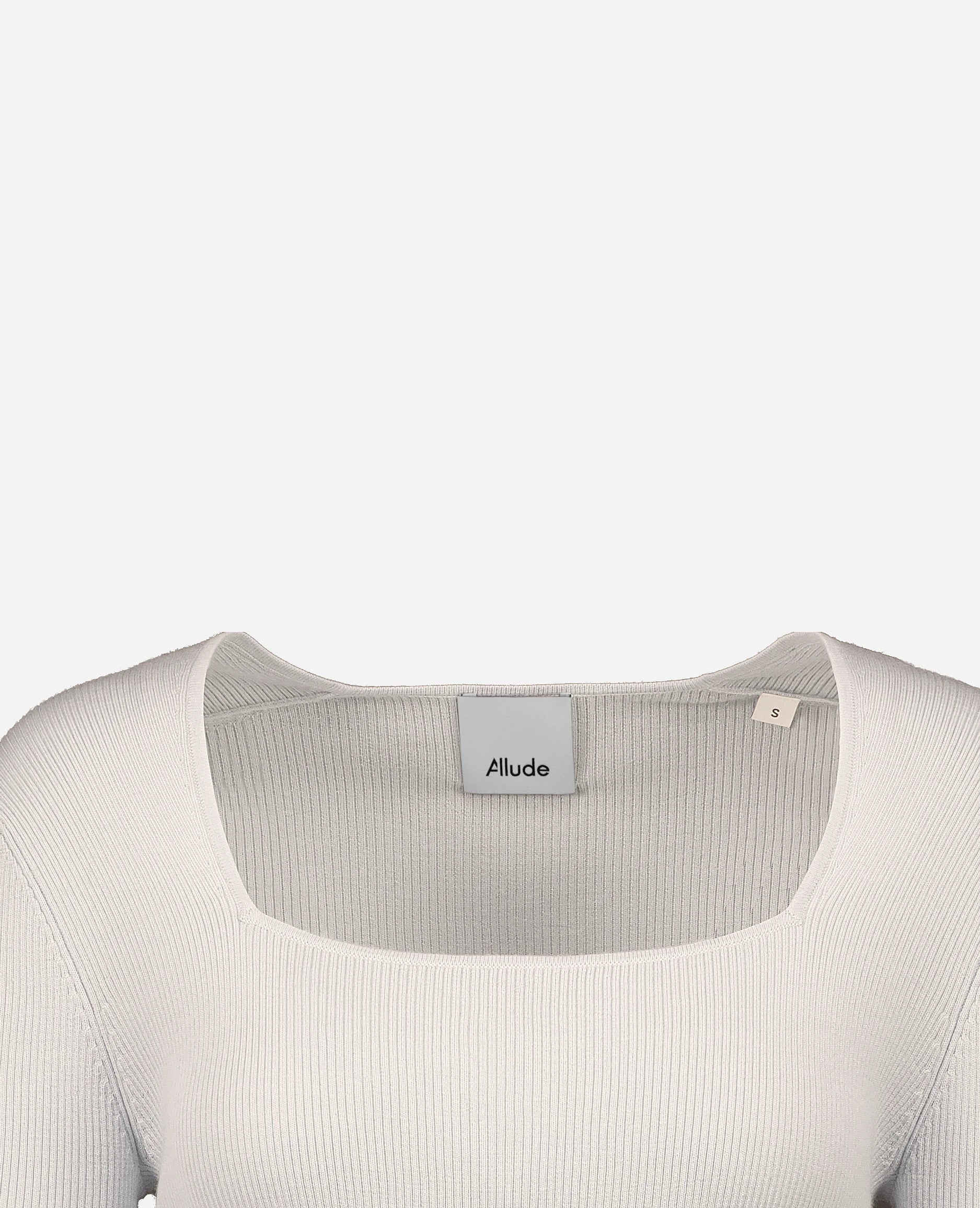 252-64061-440_40 - Allude - 100% Wolle (Merino) Active Damen Enger Schnitt Feinstrick Langarm Pullover SAPG::252-64061 Spring/Summer 2025 Weiß Wolle