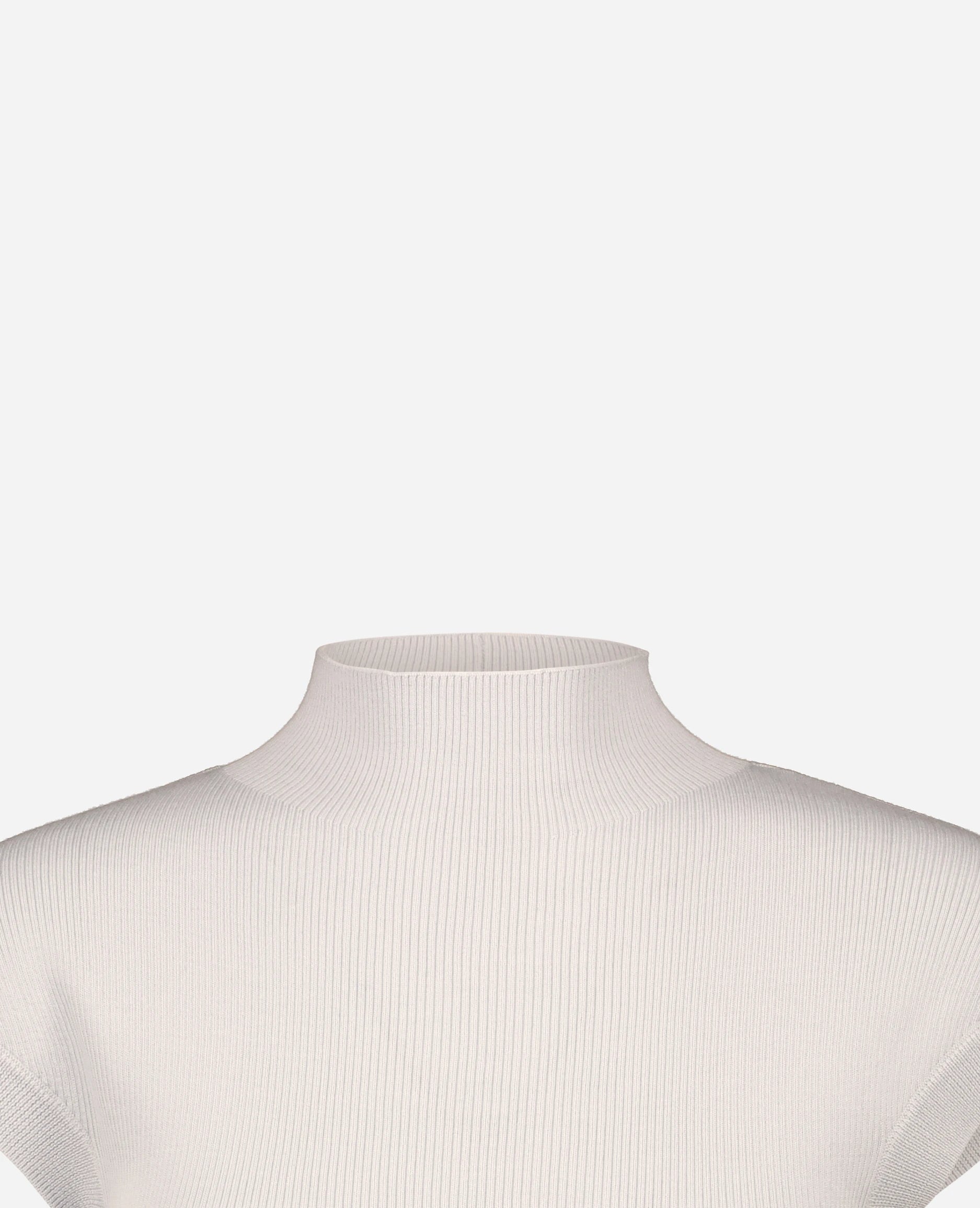 252-64065-440_40 - Allude - 100% Wolle (Merino) Active Allude x Eisbach Damen Enger Schnitt Feinstrick SAPG::252-64065 Spring/Summer 2025 Stehkragen Top Weiß Wolle
