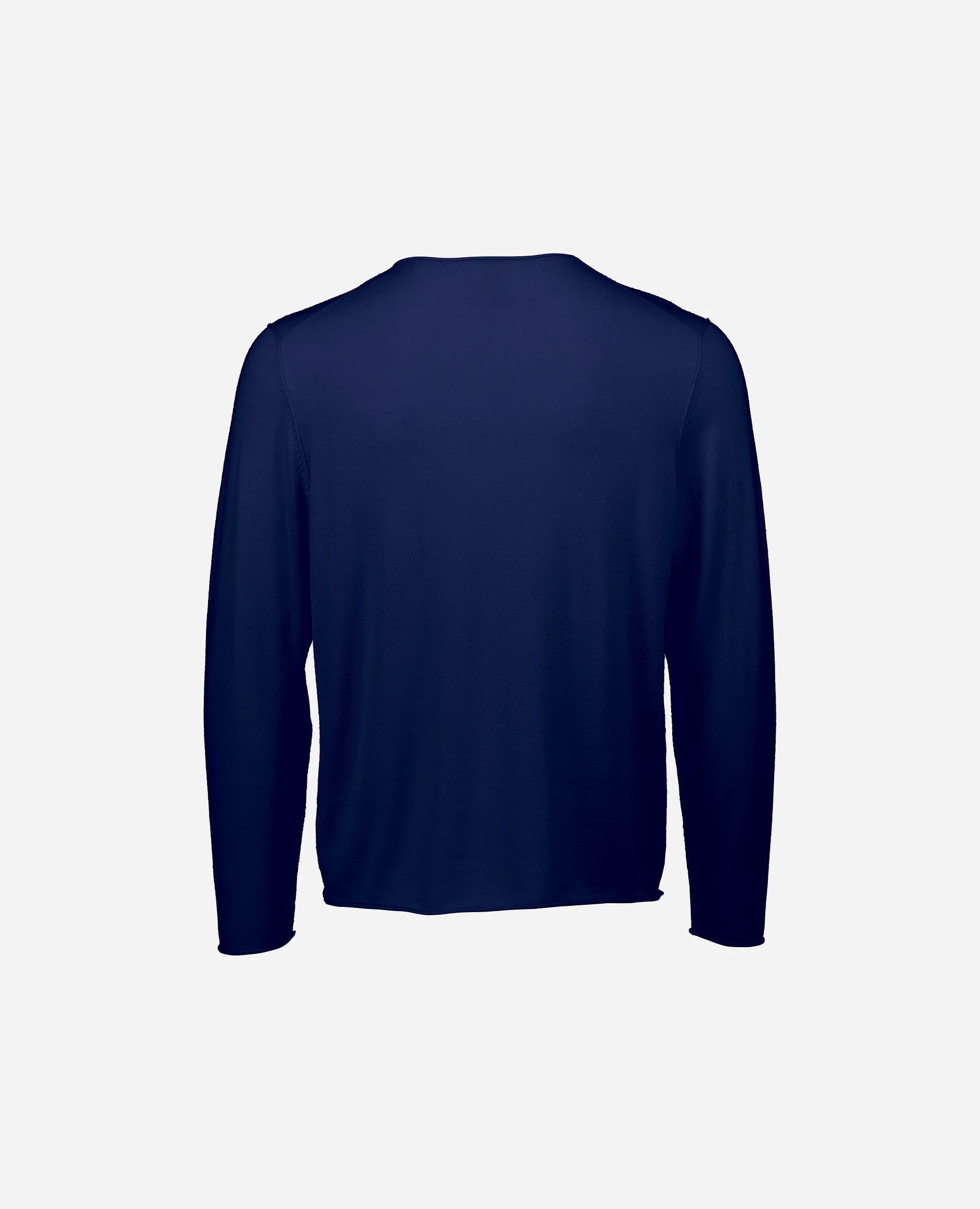 252-69404-415_4 - Allude - 100% Wolle (Merino) Active Allude x Eisbach Blau Feinstrick Herren Langarm Lockerer Schnitt Pullover Rundhals SAPG::252-69404 Spring/Summer 2025 Wolle