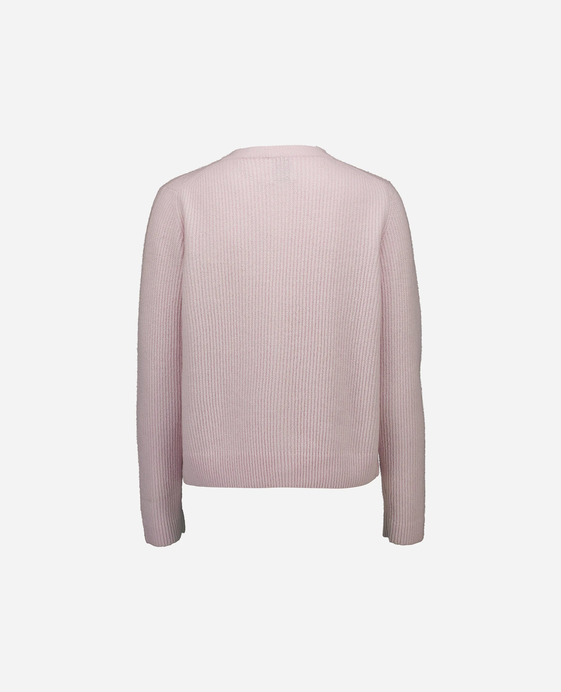 252-77010-60_4 - Allude - 25% Seide 75% Cashmere Active Cashmere-Mischung Damen Gerade Passform Langarm mittelschwerer Strick Rose Rundhals SAPG::252-77010 Spring/Summer 2025 Strickjacke