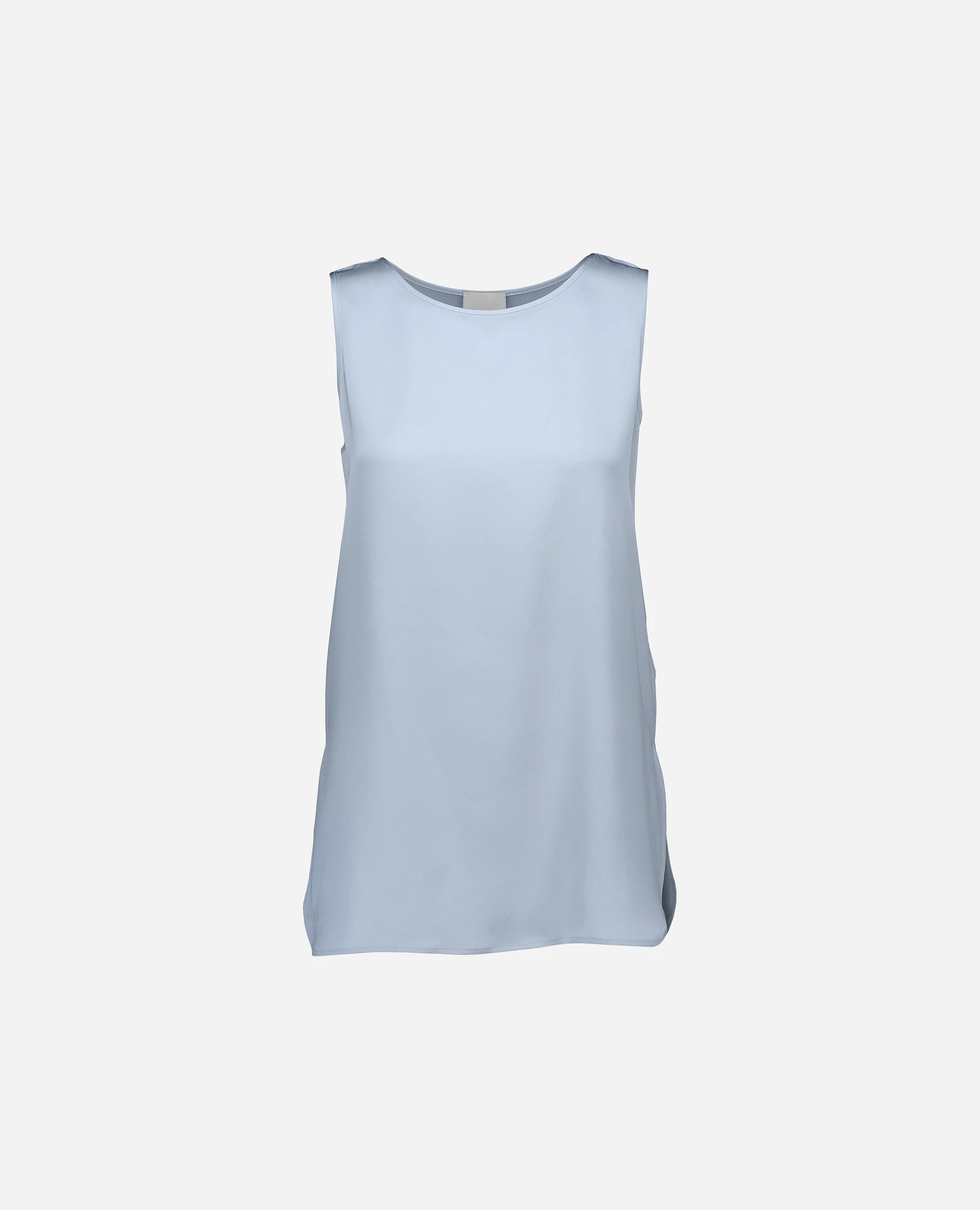 252-84002-11_3_19b568ae-5d2d-43f0-9847-0f62fe5c6c35 - Allude - 7% Elastan 93% Seide Active Blau Damen Gerade Passform Rundhals SAPG::252-84002 Seide Spring/Summer 2025 Top