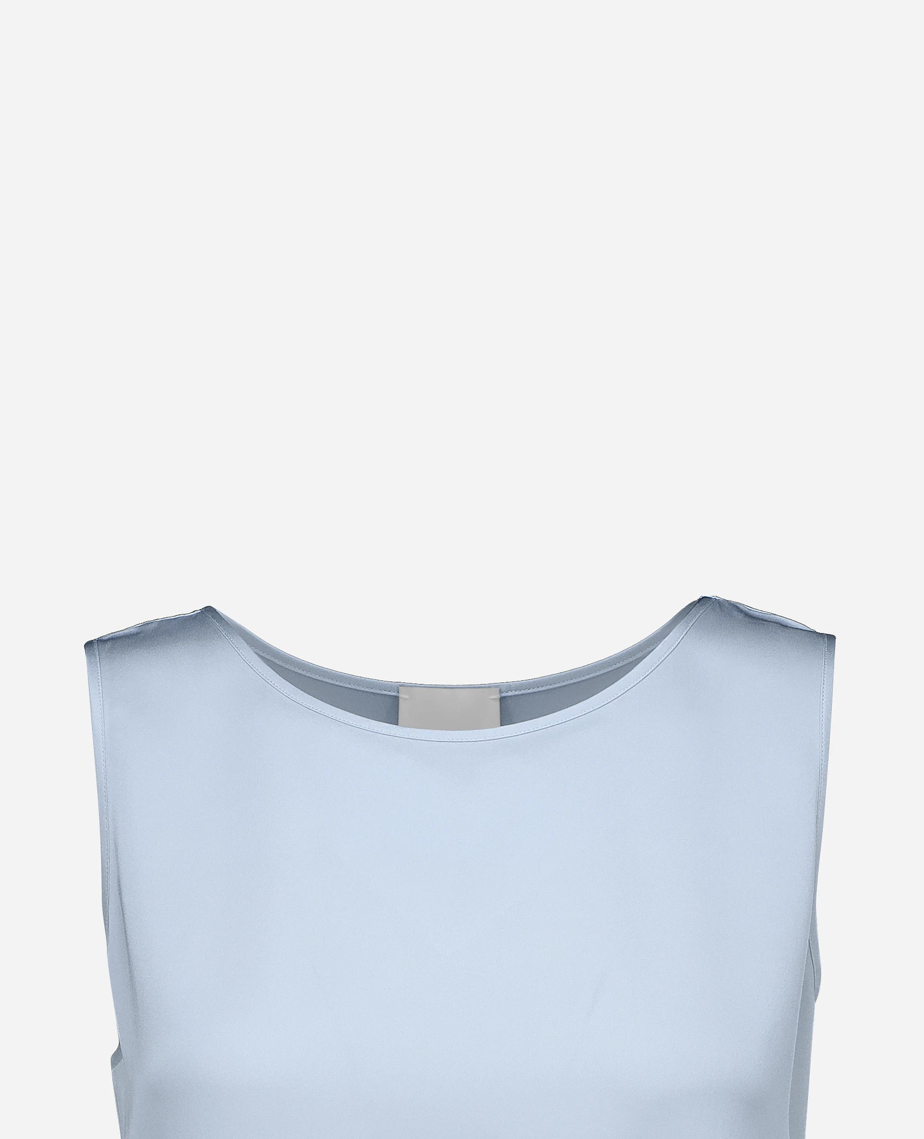 252-84002-11_40 - Allude - 7% Elastan 93% Seide Active Blau Damen Gerade Passform Rundhals SAPG::252-84002 Seide Spring/Summer 2025 Top