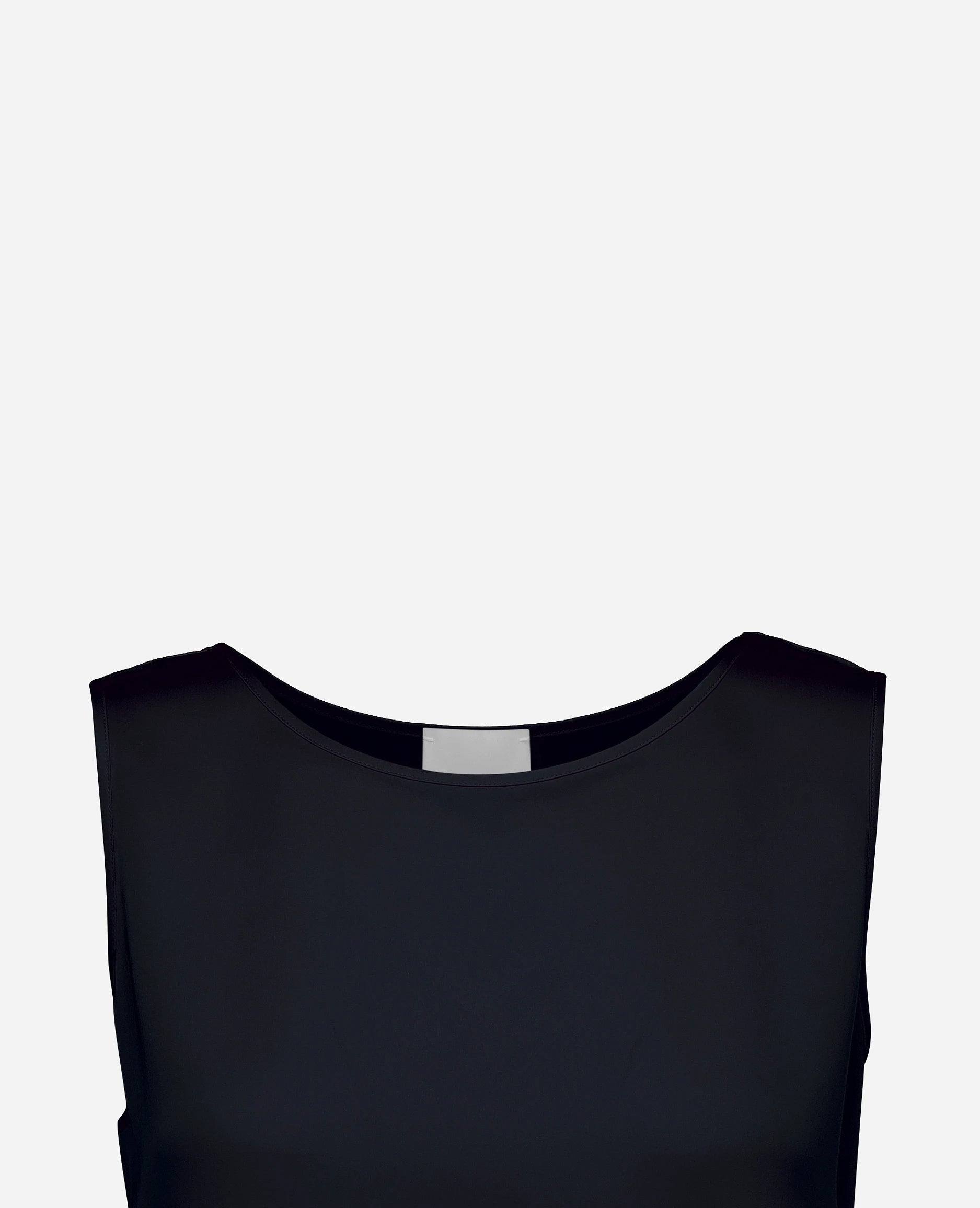 252-84002-14_40 - Allude - 7% Elastan 93% Seide Active Damen Gerade Passform Navy Rundhals SAPG::252-84002 Seide Spring/Summer 2025 Top
