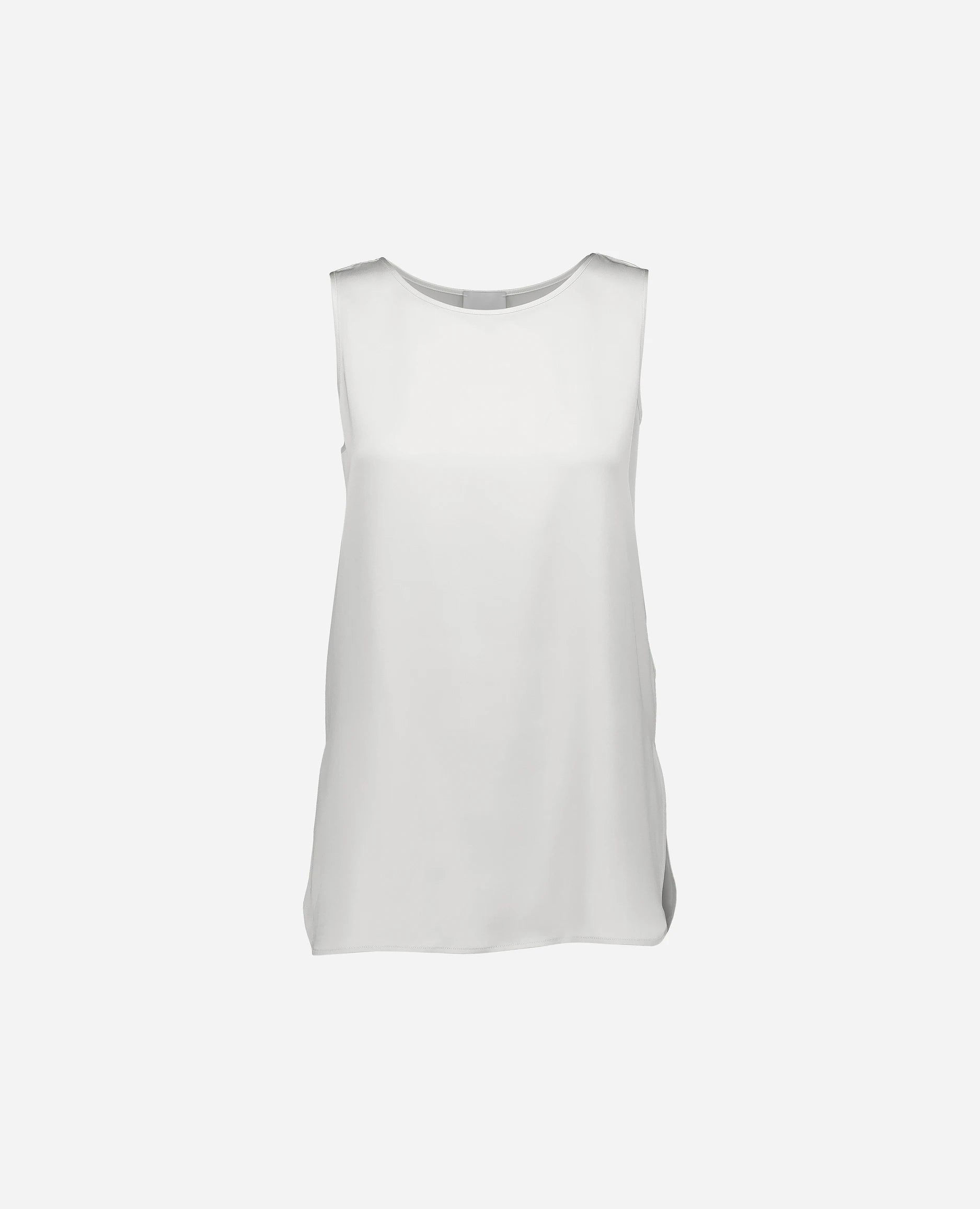 252-84002-40_3 - Allude - 7% Elastan 93% Seide Active Damen Gerade Passform Rundhals SAPG::252-84002 Seide Spring/Summer 2025 Top Weiß