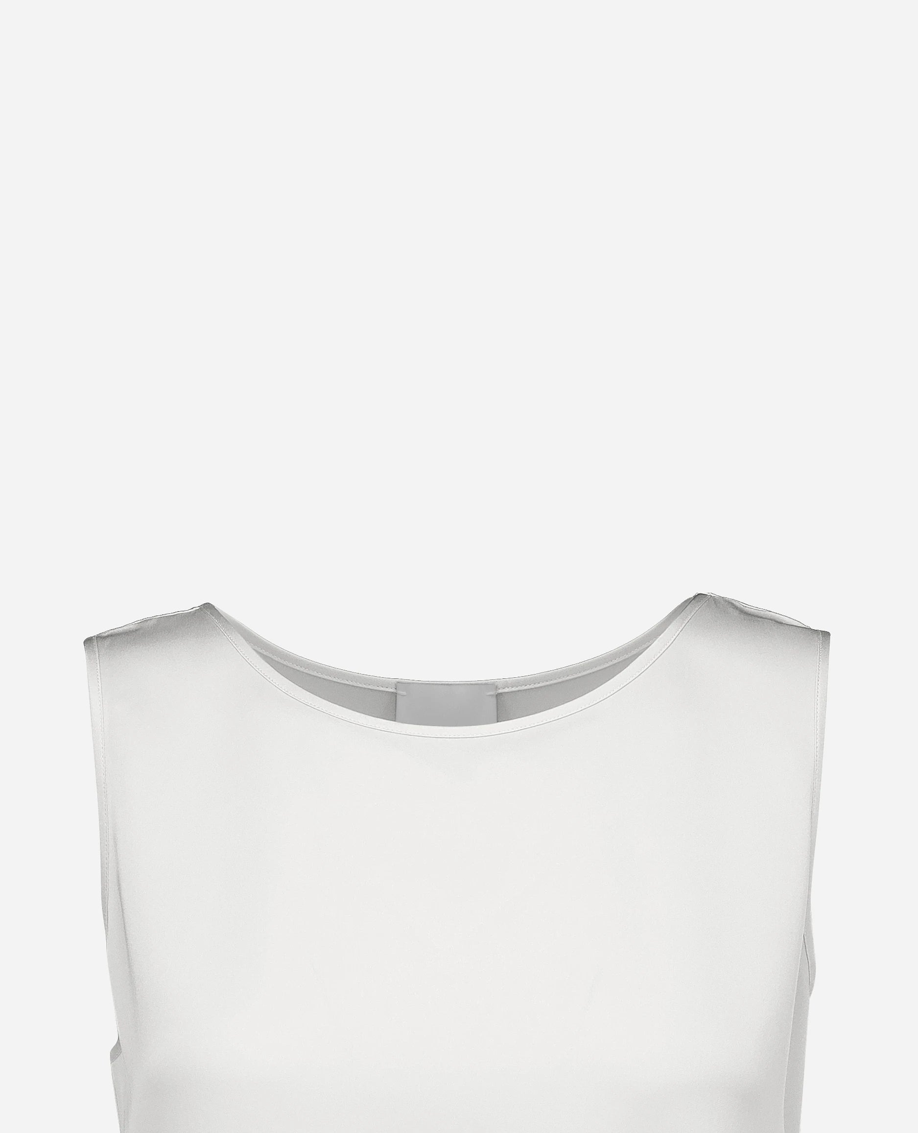 252-84002-40_40 - Allude - 7% Elastan 93% Seide Active Damen Gerade Passform Rundhals SAPG::252-84002 Seide Spring/Summer 2025 Top Weiß