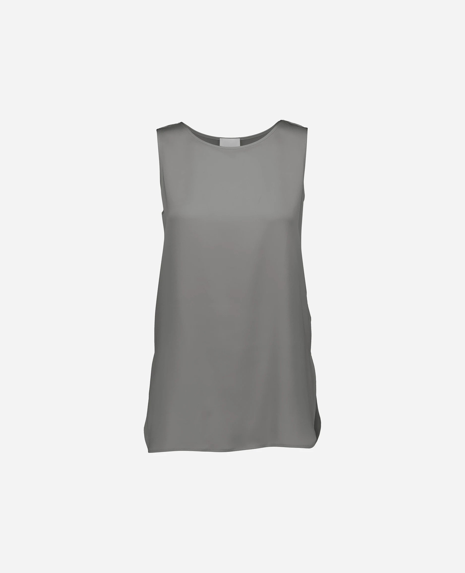 252-84002-82_3 - Allude - 7% Elastan 93% Seide Active Damen Gerade Passform Grau Rundhals SAPG::252-84002 Seide Spring/Summer 2025 Top