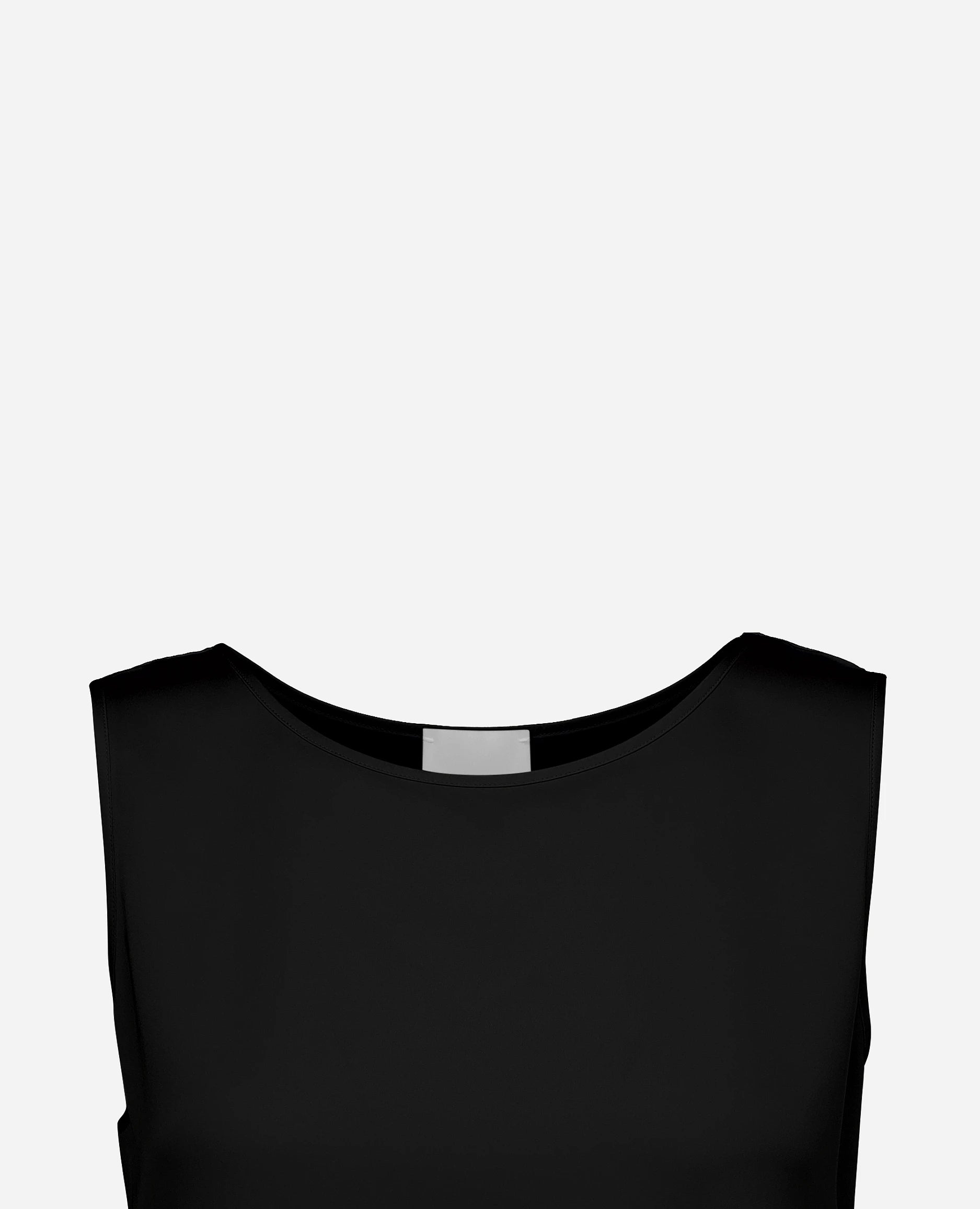 252-84002-90_40 - Allude - 7% Elastan 93% Seide Active Damen Gerade Passform Rundhals SAPG::252-84002 Schwarz Seide Spring/Summer 2025 Top