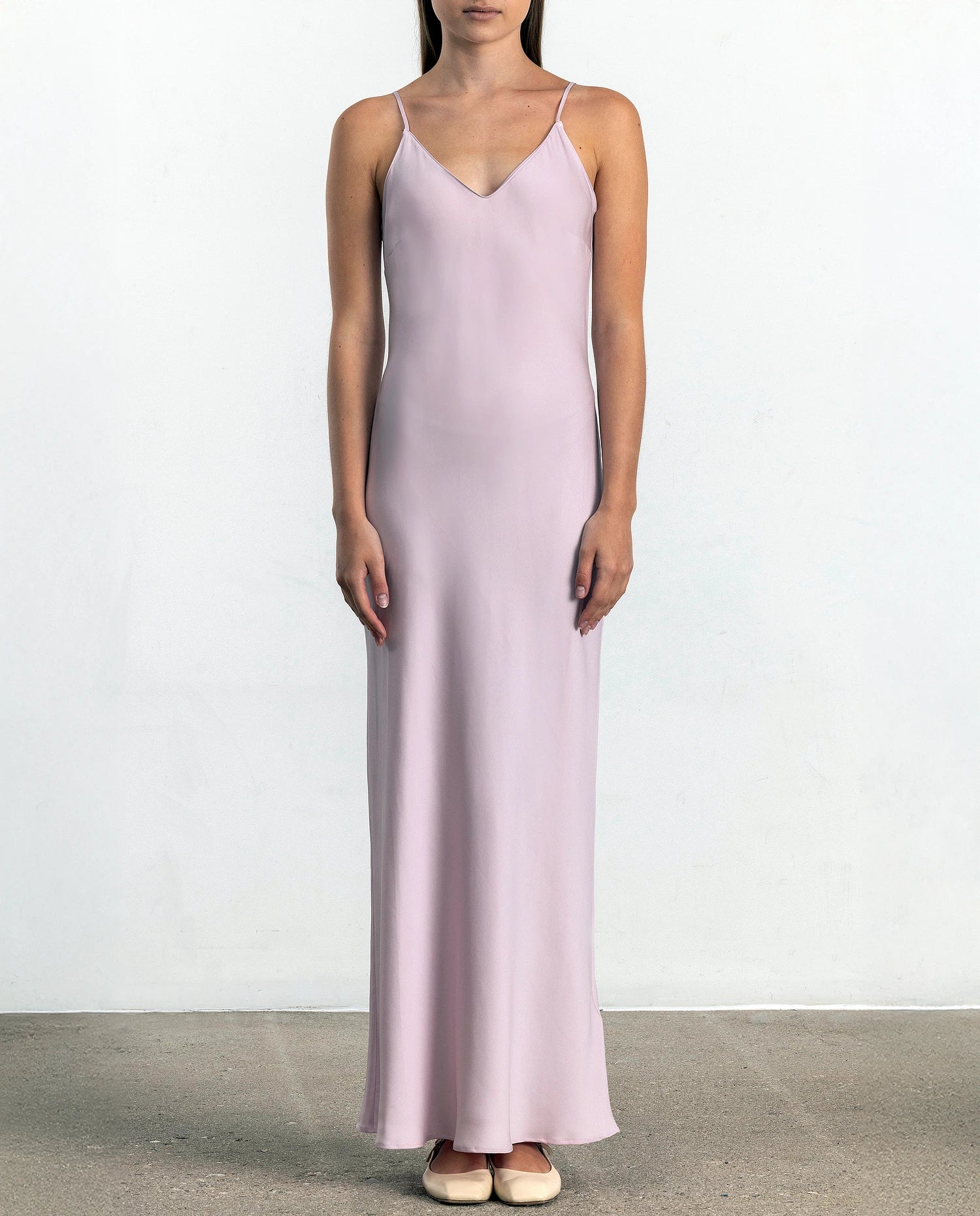 252-84004-60_20 - Allude - 7% Elastan 93% Seide A-Form Active Damen Kleid Rose SAPG::252-84004 Seide Spring/Summer 2025