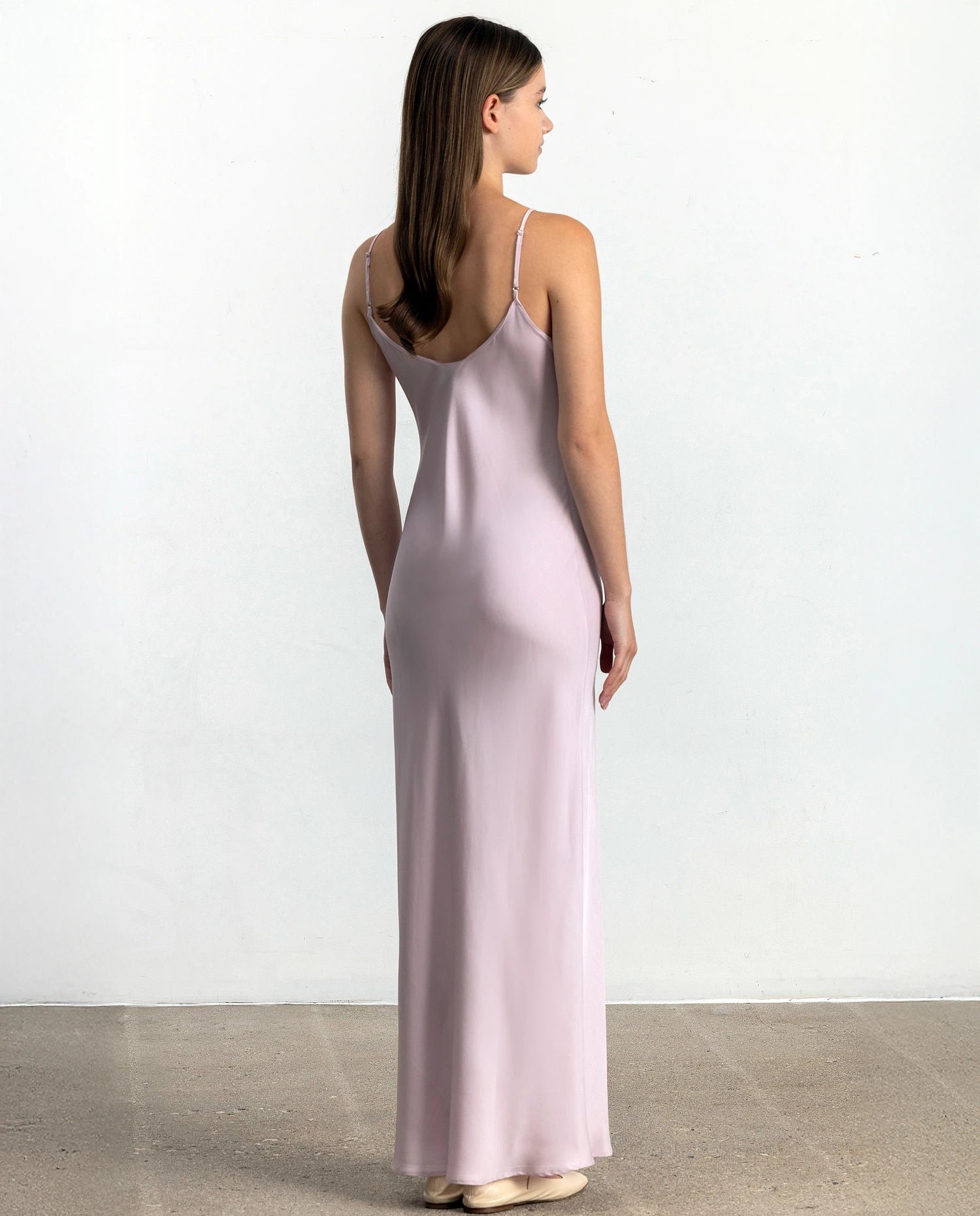 252-84004-60_21 - Allude - 7% Elastan 93% Seide A-Form Active Damen Kleid Rose SAPG::252-84004 Seide Spring/Summer 2025