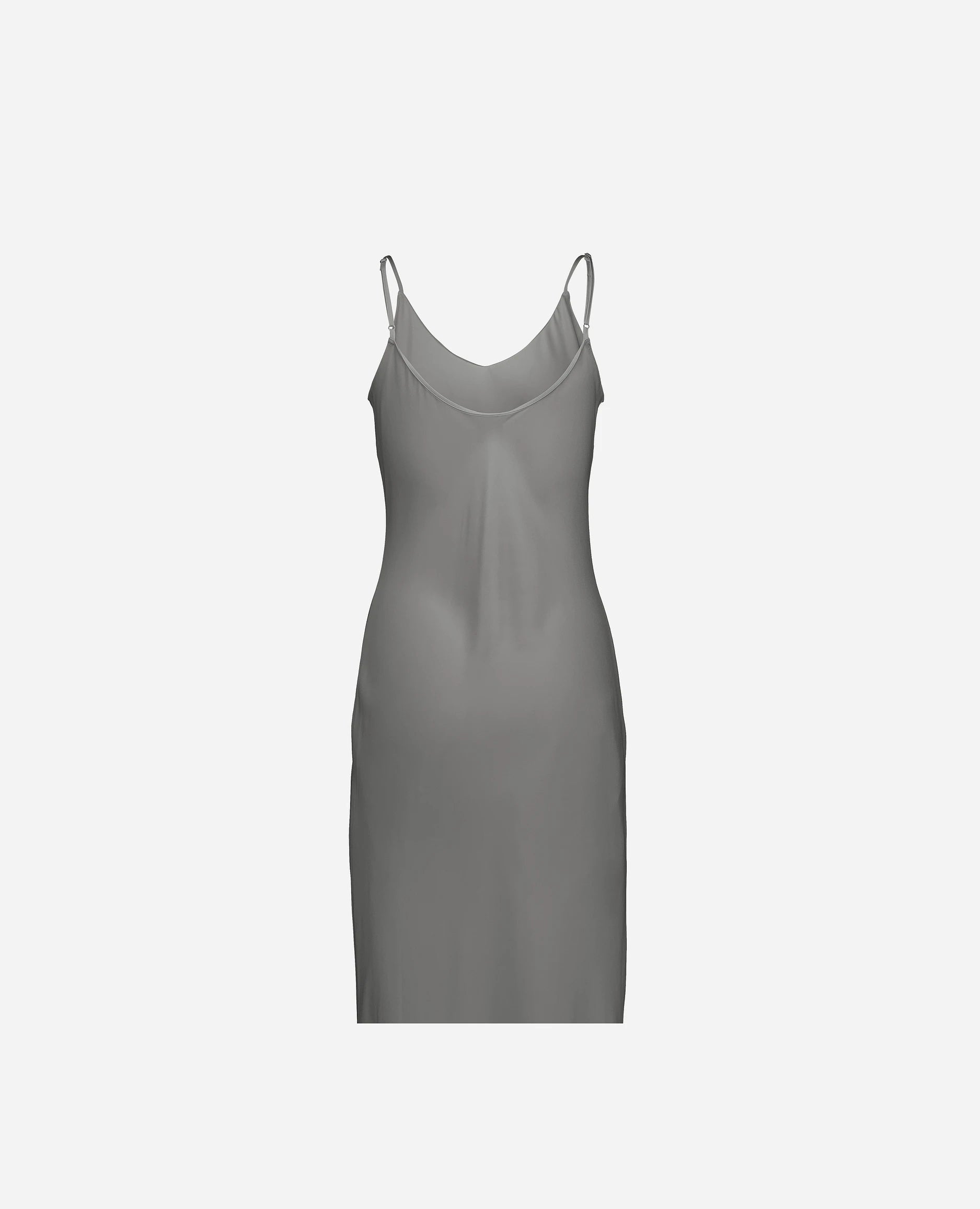 252-84004-82_4 - Allude - 7% Elastan 93% Seide A-Form Active Damen Grau Kleid SAPG::252-84004 Seide Spring/Summer 2025