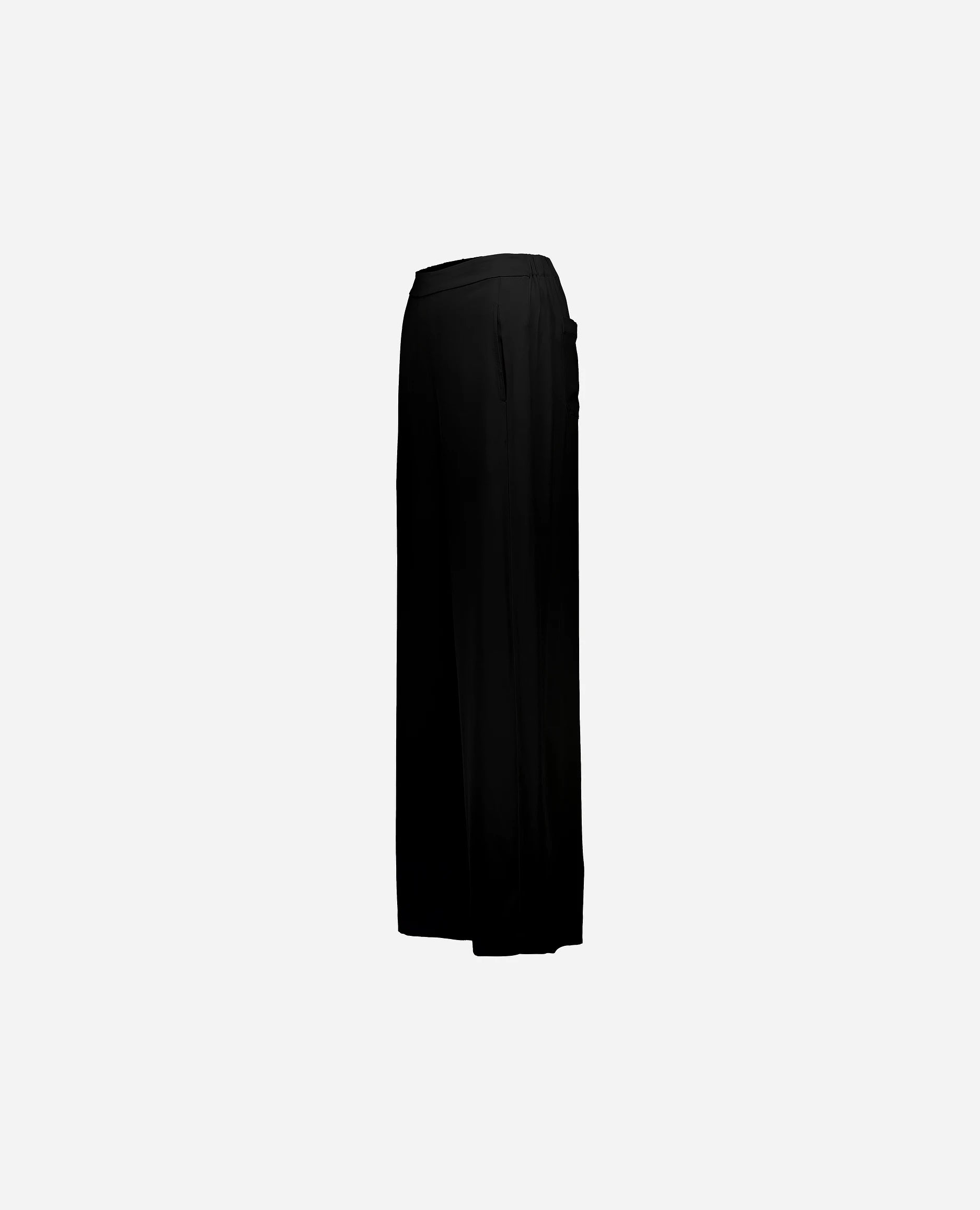 252-84006-90_42 - Allude - 7% Elastan 93% Seide Active Damen Hose Lockerer Schnitt SAPG::252-84006 Schwarz Seide Spring/Summer 2025