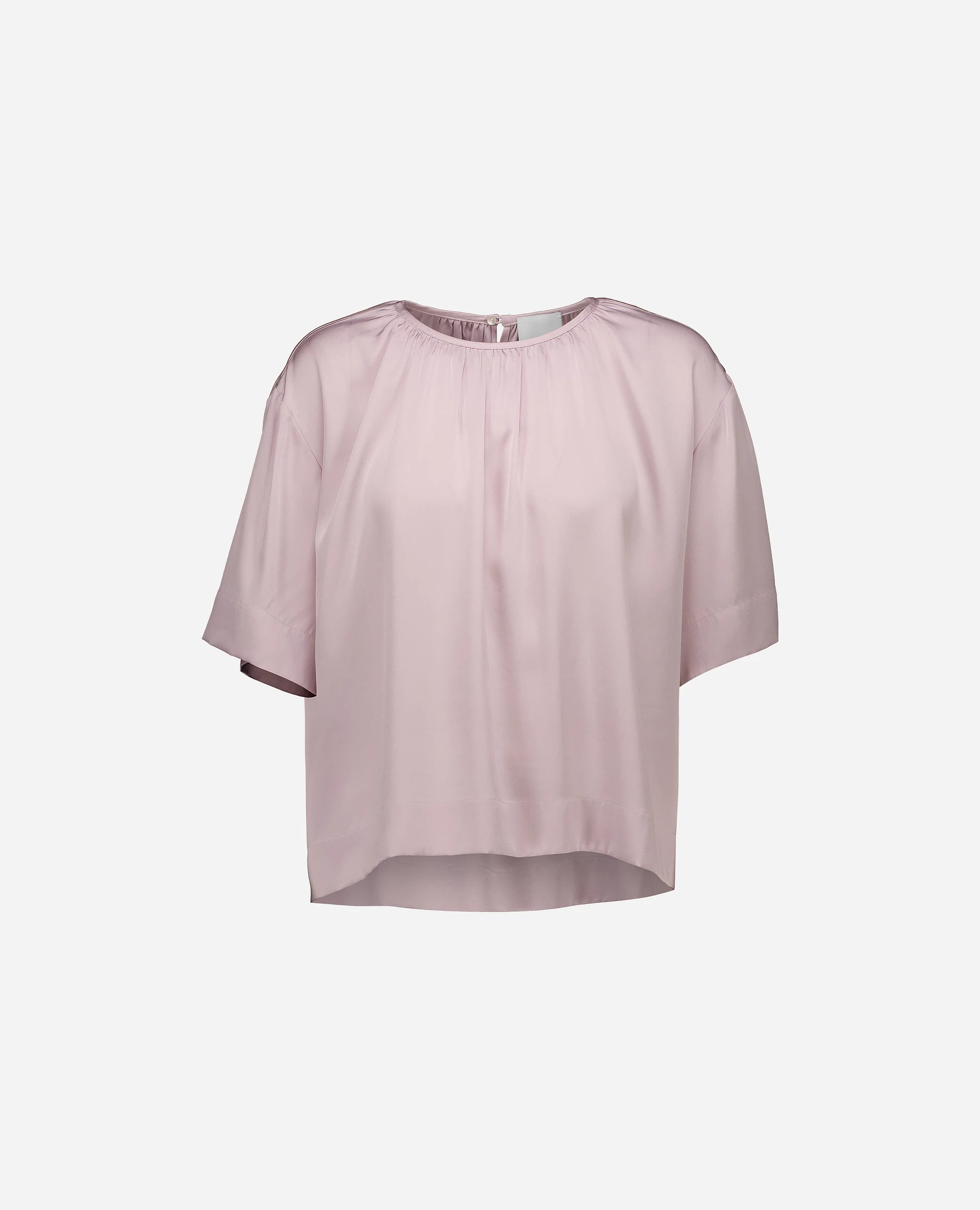 252-84012-60_3 - Allude - 7% Elastan 93% Seide Active Bluse Damen Halbarm Lockerer Schnitt Rose SAPG::252-84012 Seide Spring/Summer 2025