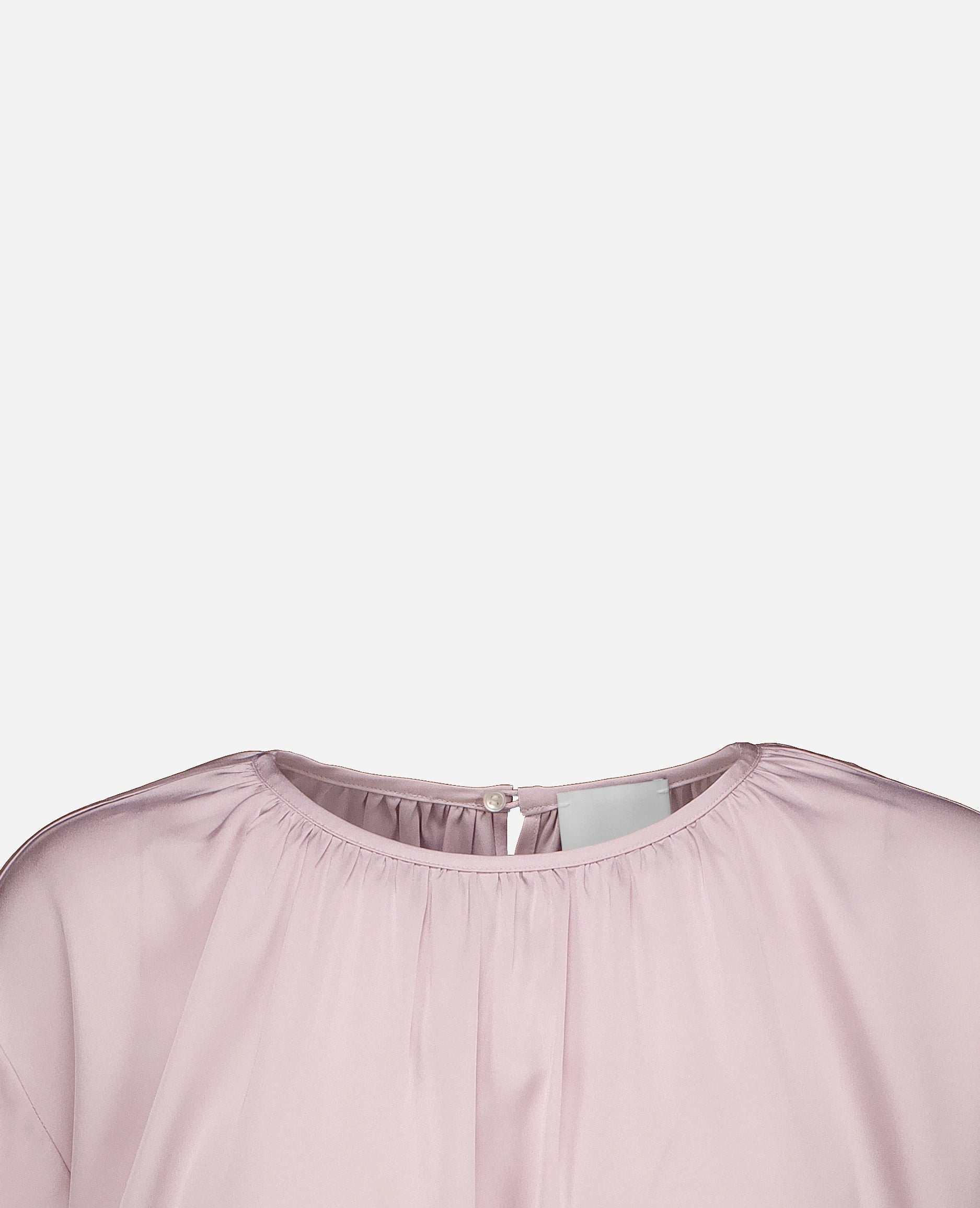 252-84012-60_40 - Allude - 7% Elastan 93% Seide Active Bluse Damen Halbarm Lockerer Schnitt Rose SAPG::252-84012 Seide Spring/Summer 2025
