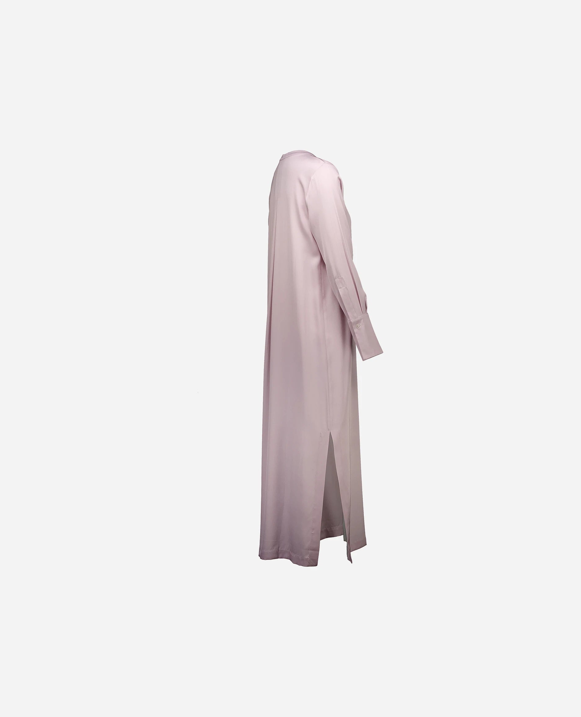 252-84013-60_4 - Allude - 7% Elastan 93% Seide Active Damen Kleid Langarm Lockerer Schnitt Rose SAPG::252-84013 Seide Spring/Summer 2025