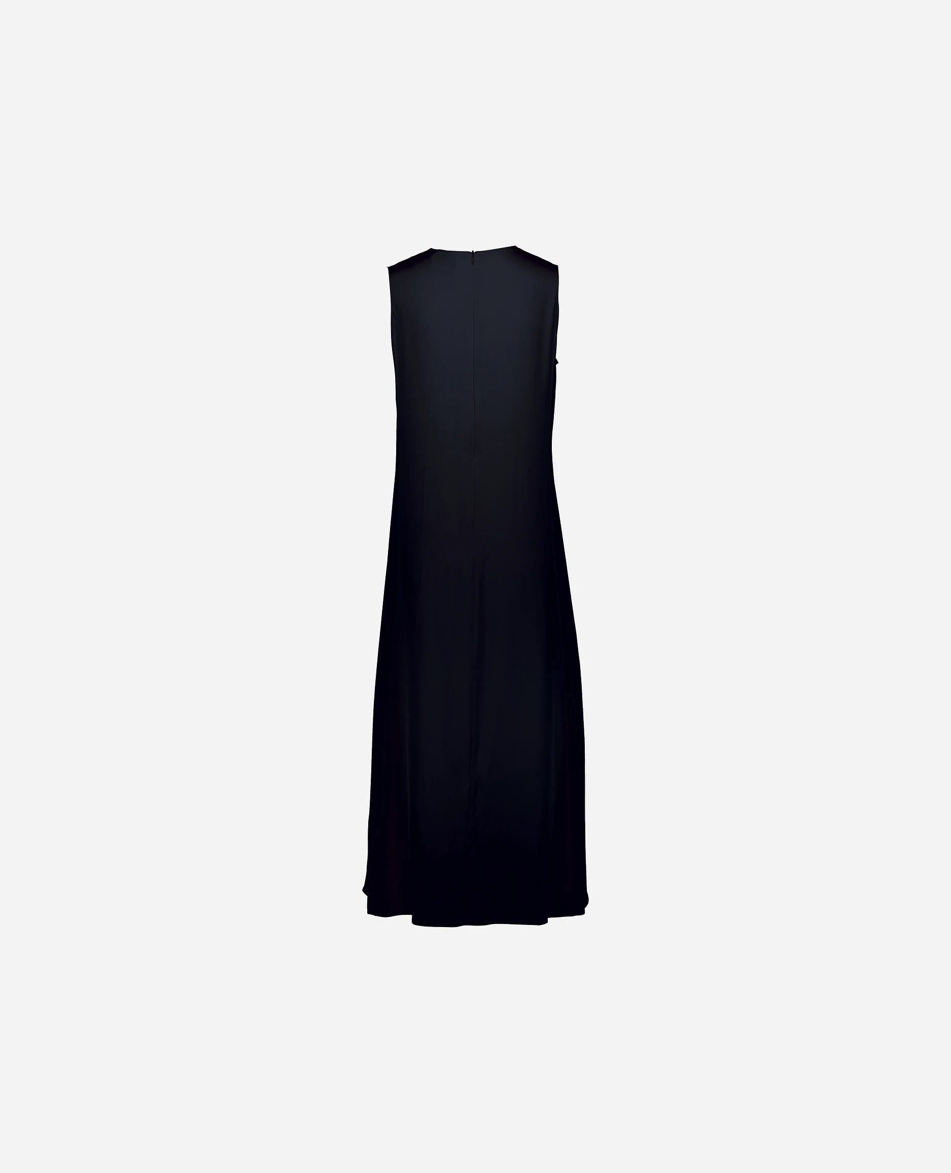 252-84014-14_4 - Allude - 7% Elastan 93% Seide A-Form Active Damen Kleid Navy Rundhals SAPG::252-84014 Seide Spring/Summer 2025
