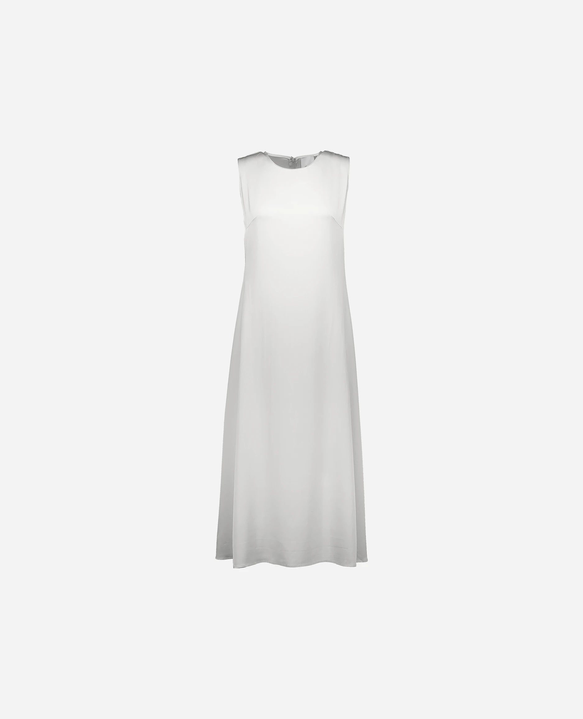 252-84014-40_3 - Allude - 7% Elastan 93% Seide A-Form Active Damen Kleid Rundhals SAPG::252-84014 Seide Spring/Summer 2025 Weiß