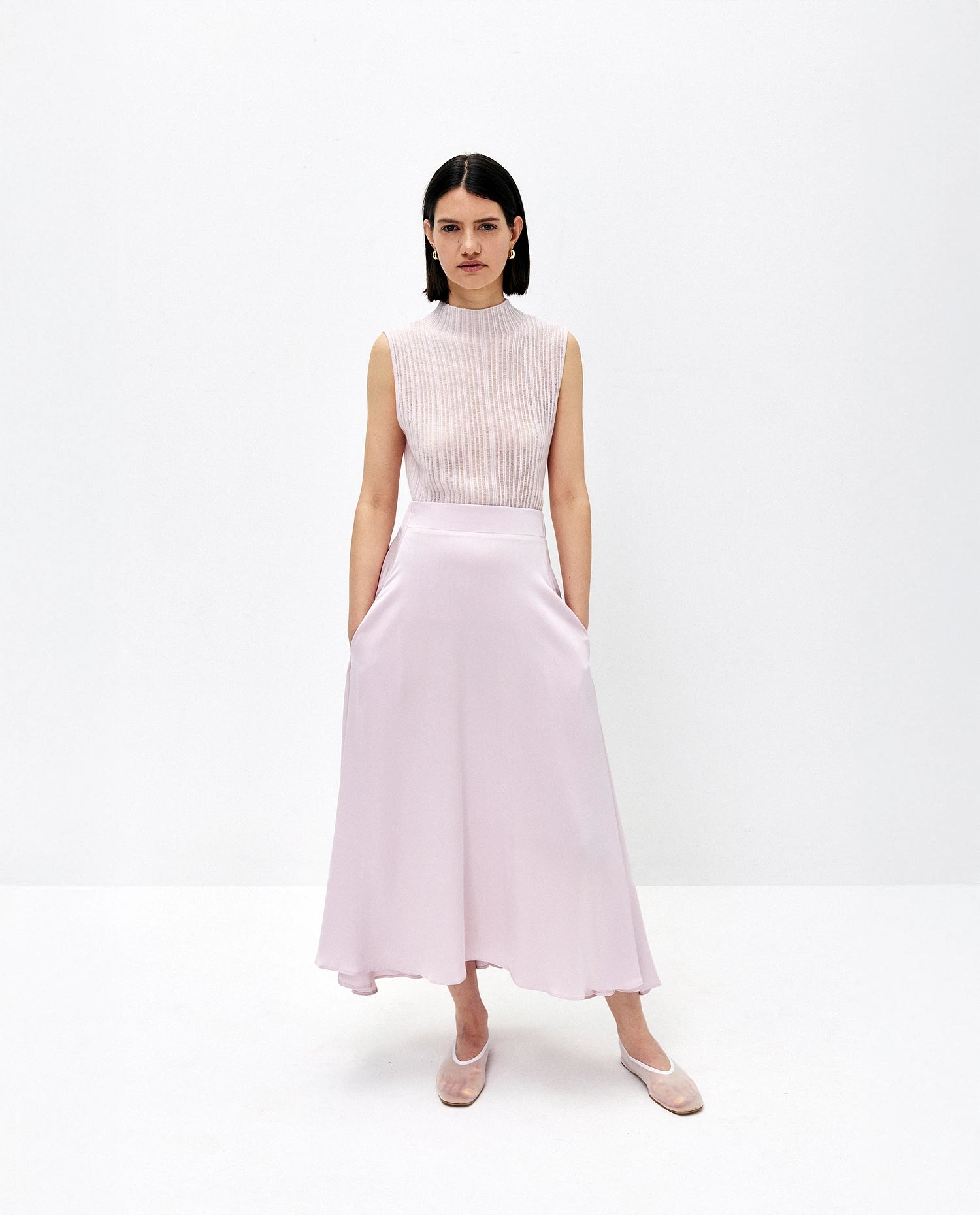 252-84015-60_1 - Allude - 7% Elastan 93% Seide A-Form Active Damen Rock Rose SAPG::252-84015 Seide Spring/Summer 2025