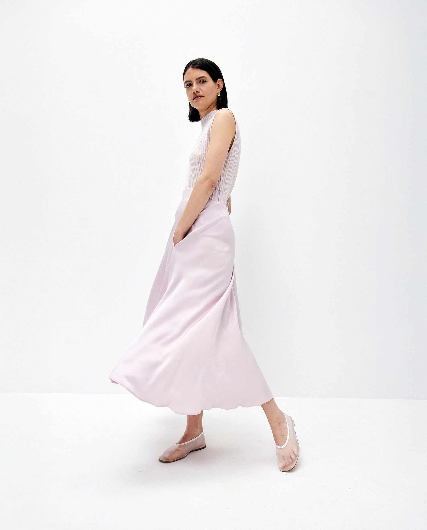 252-84015-60_10 - Allude - 7% Elastan 93% Seide A-Form Active Damen Rock Rose SAPG::252-84015 Seide Spring/Summer 2025