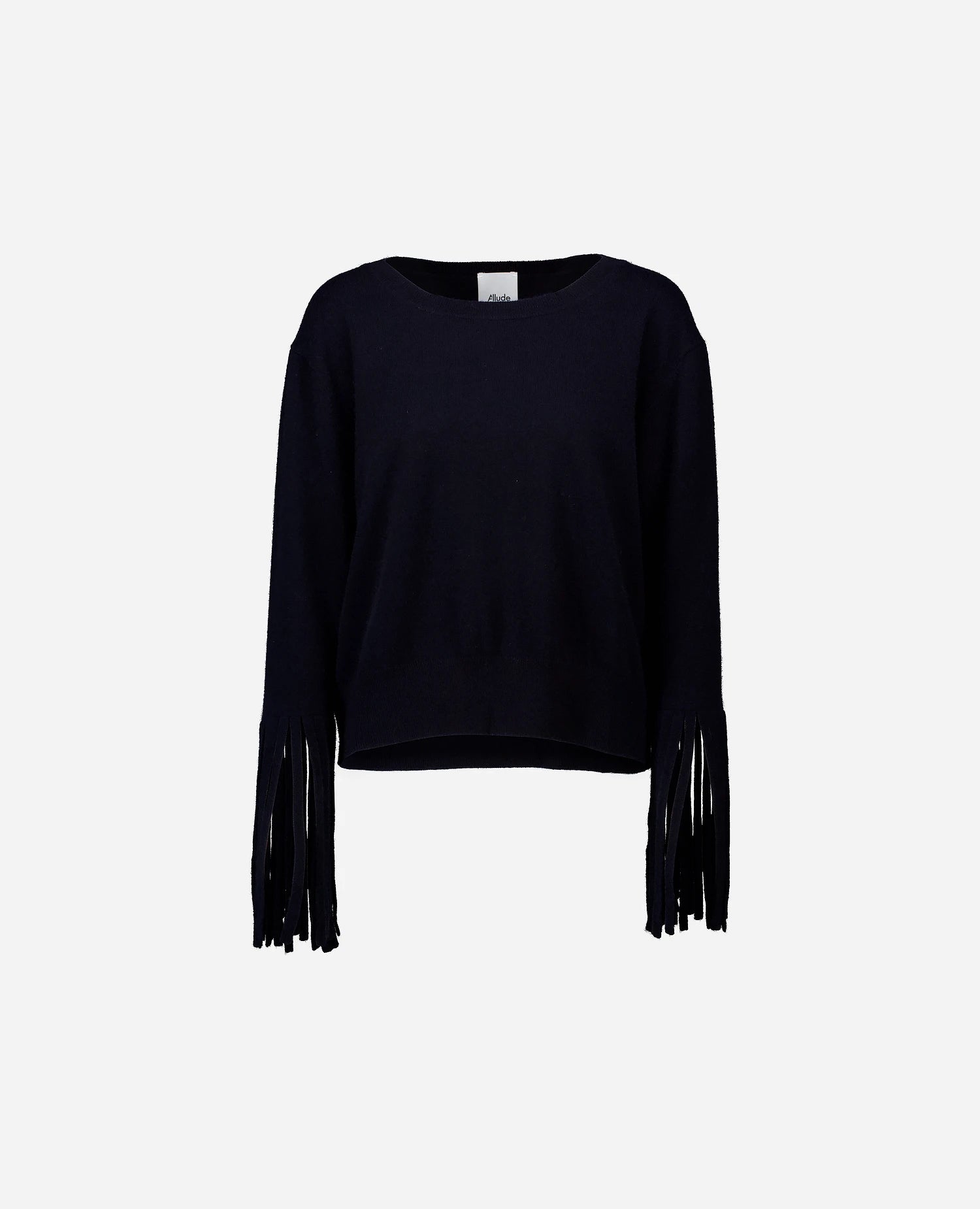 253-20002-14_1 - Allude - Active Bootshalsausschnitt Cashmere Damen Feinstrick Flachstrick High Summer 2025 Langarm Navy Pullover SAPG::253-20002