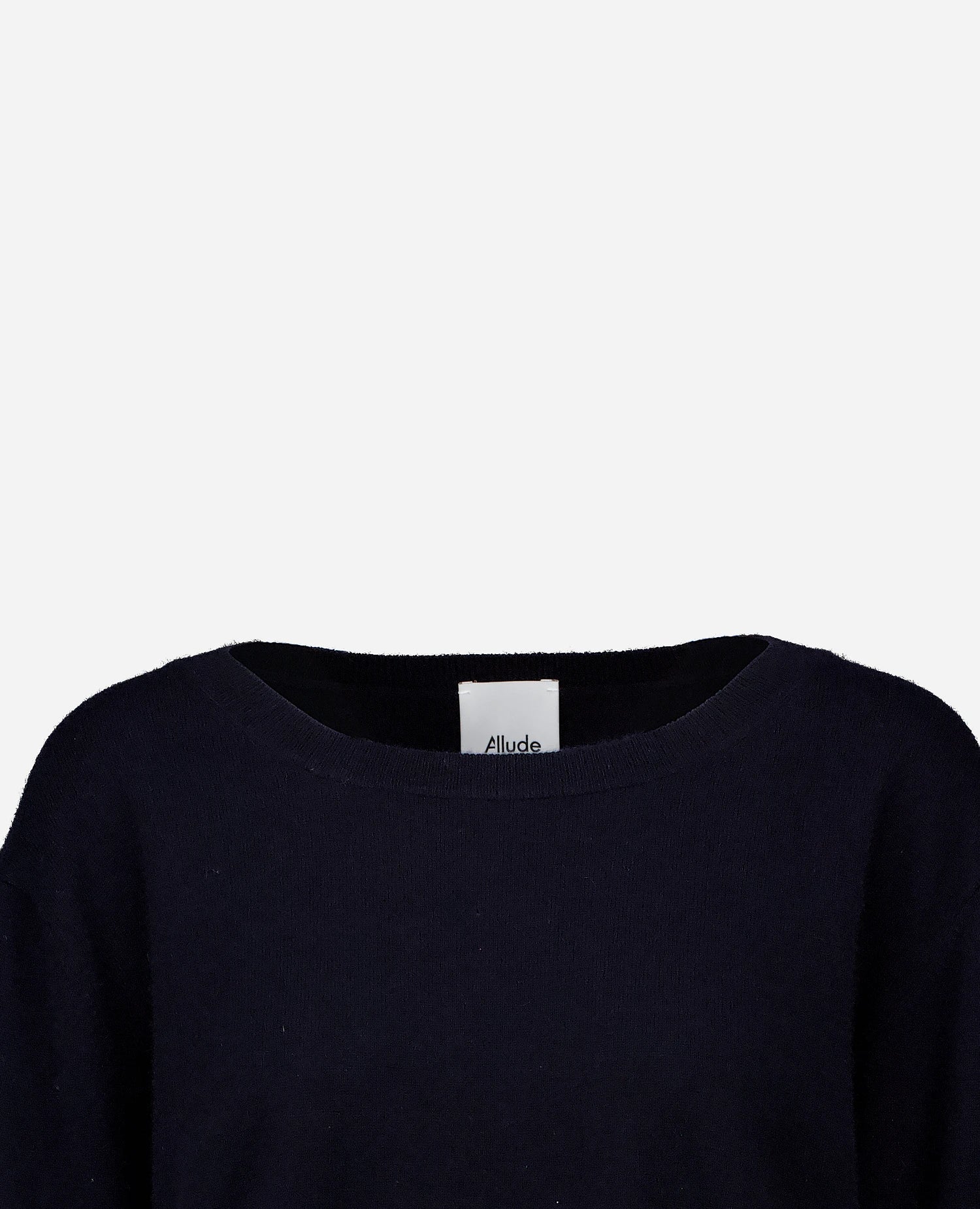 253-20002-14_3 - Allude - Active Bootshalsausschnitt Cashmere Damen Feinstrick Flachstrick High Summer 2025 Langarm Navy Pullover SAPG::253-20002