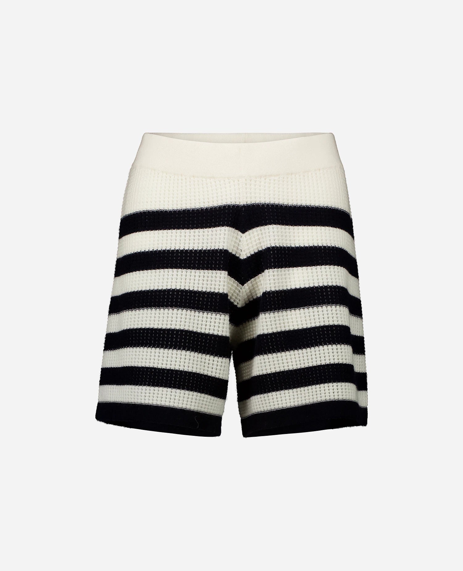 253-20011-4014_1 - Allude - 0 Active Cashmere Damen High Summer 2025 kurze Hose mittelschwerer Strick Netzmuster SAPG::253-20011 Weiß