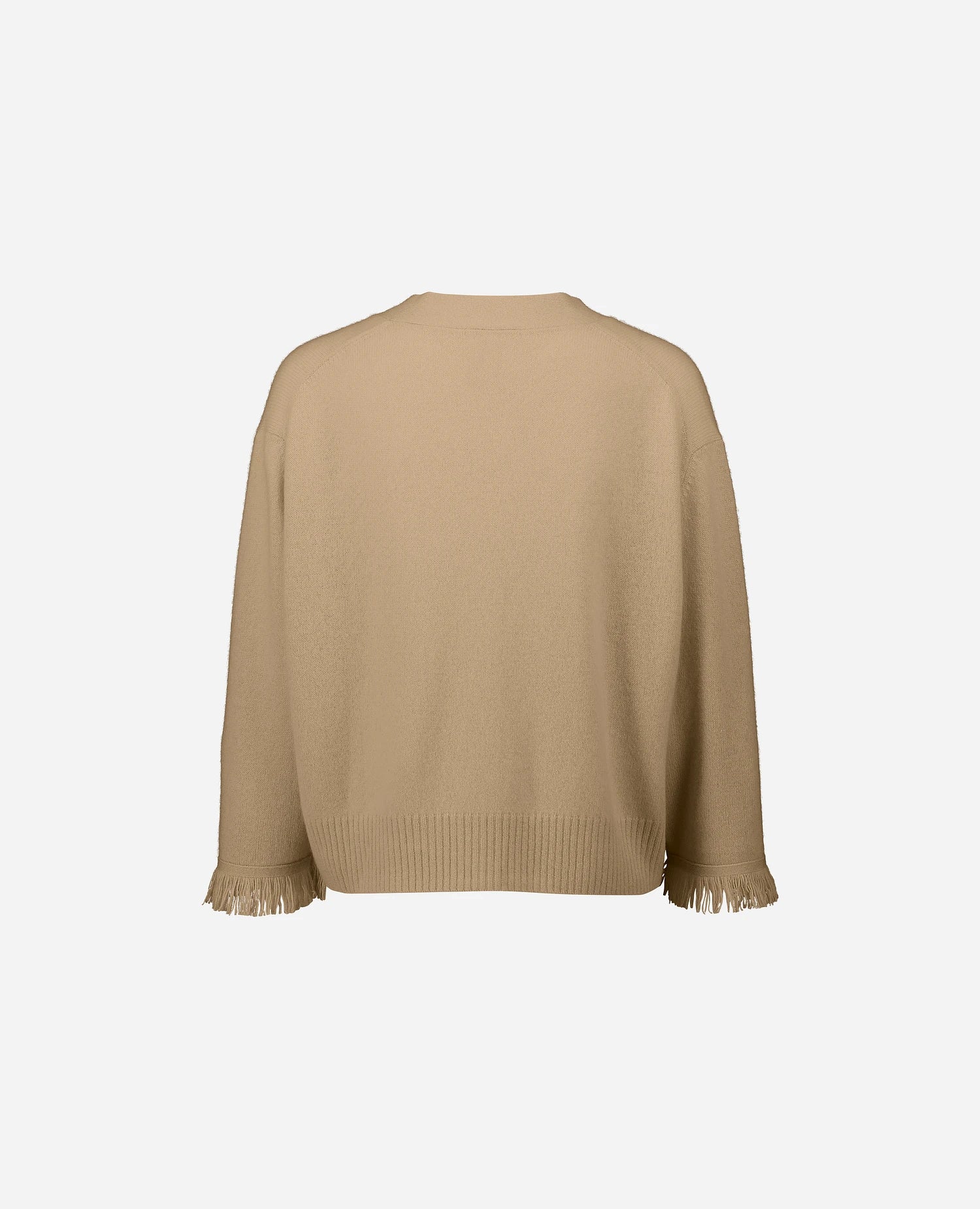 253-20040-42_2 - Allude - 3/4 Arm Active Beige Cashmere Damen Feinstrick Flachstrick High Summer 2025 NEW SAPG::253-20040 Strickjacke V-Ausschnitt