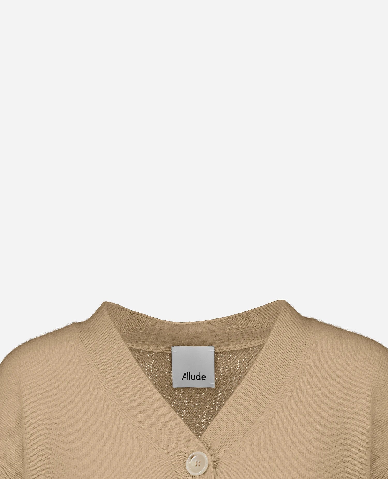 253-20040-42_3 - Allude - 3/4 Arm Active Beige Cashmere Damen Feinstrick Flachstrick High Summer 2025 NEW SAPG::253-20040 Strickjacke V-Ausschnitt