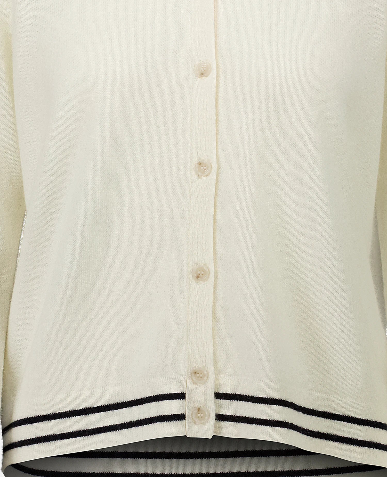 253-20050-4014_4 - Allude - Active Cashmere Damen Feinstrick Flachstrick High Summer 2025 Langarm Rundhals SAPG::253-20050 Strickjacke Weiß