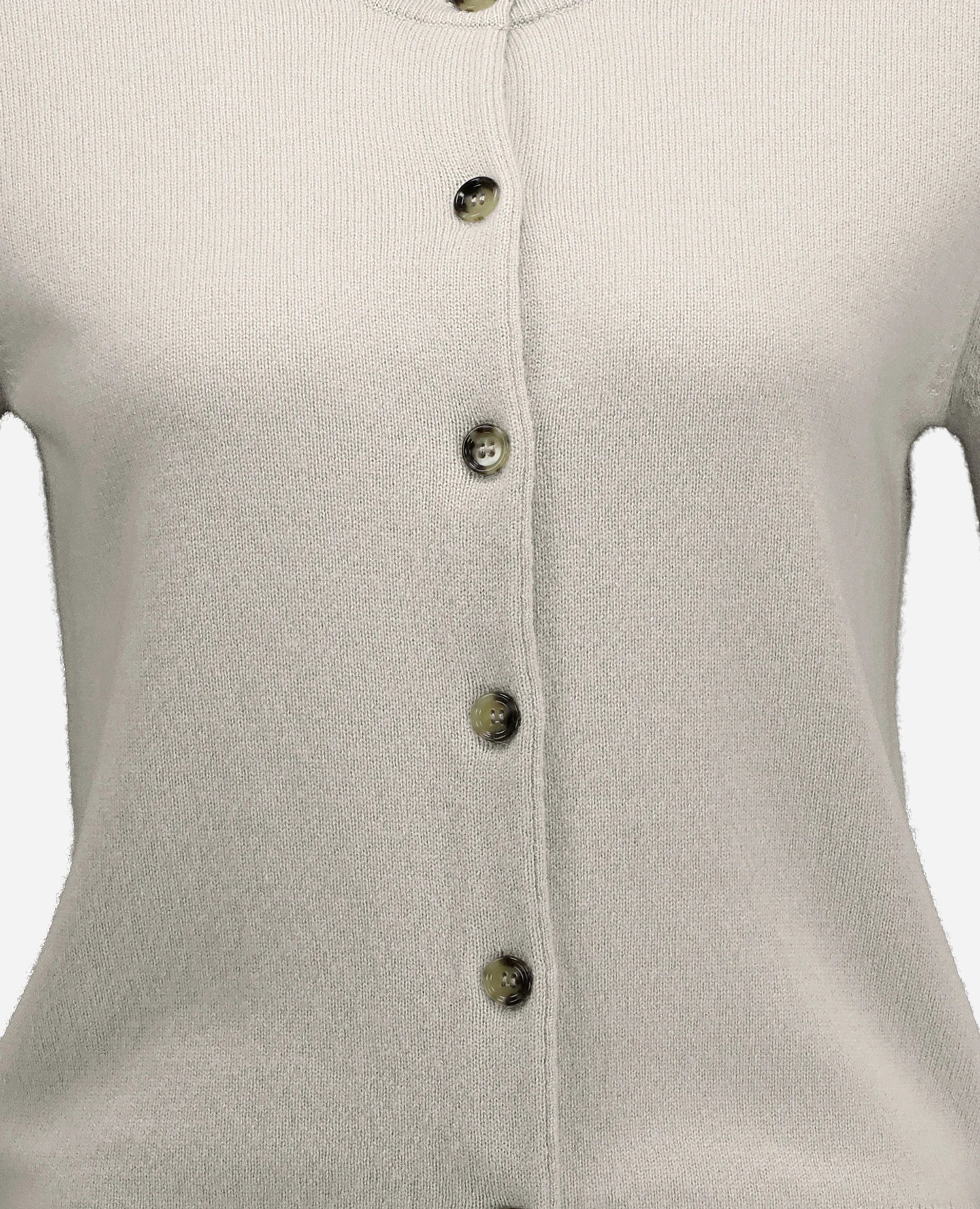 255-11107-80_41 - Allude - 100% Cashmere Active Damen Fall/Winter 2025/2026 Feinstrick Flachstrick Grau NEW Rundhals SAPG::255-11107 Strickjacke Taillierter Schnitt