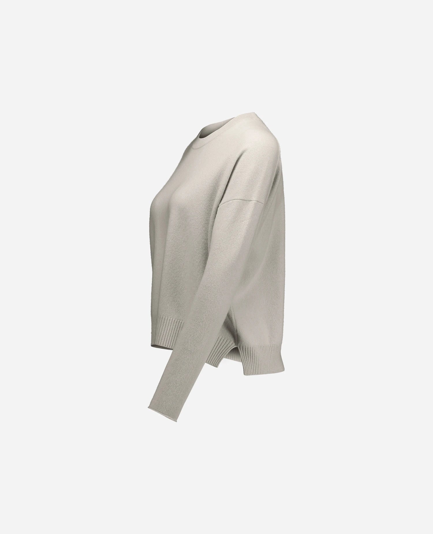 255-11115-80_40 - Allude - 100% Cashmere Active Damen Fall/Winter 2025/2026 Feinstrick Flachstrick Grau Lockerer Schnitt NEW Pullover Rundhals SAPG::255-11115