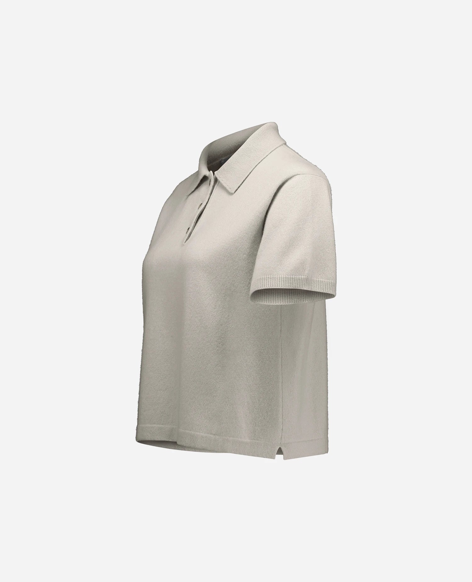 255-11118-80_40_007b256b-ae24-4240-8cf0-7470d9120e42 - Allude - 100% Cashmere Active Damen Fall/Winter 2025/2026 Feinstrick Flachstrick Grau Kastiger Schnitt NEW Polo Pullover SAPG::255-11118