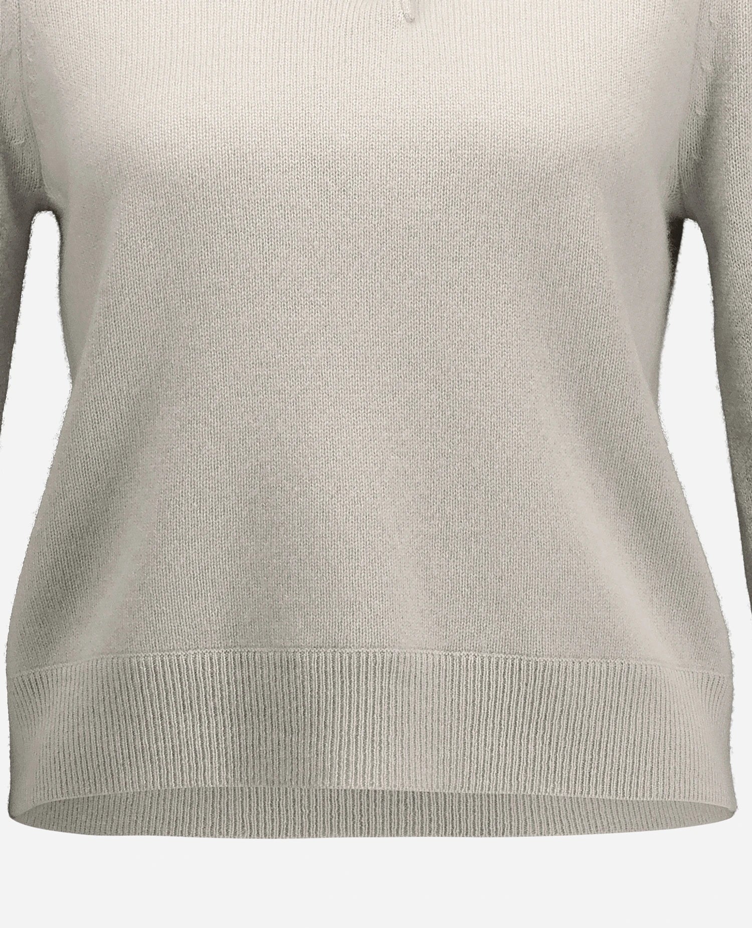 255-11133-80_41 - Allude - 100% Cashmere Active Damen Fall/Winter 2025/2026 Feinstrick Flachstrick Gerade Passform Grau NEW Polo Pullover SAPG::255-11133