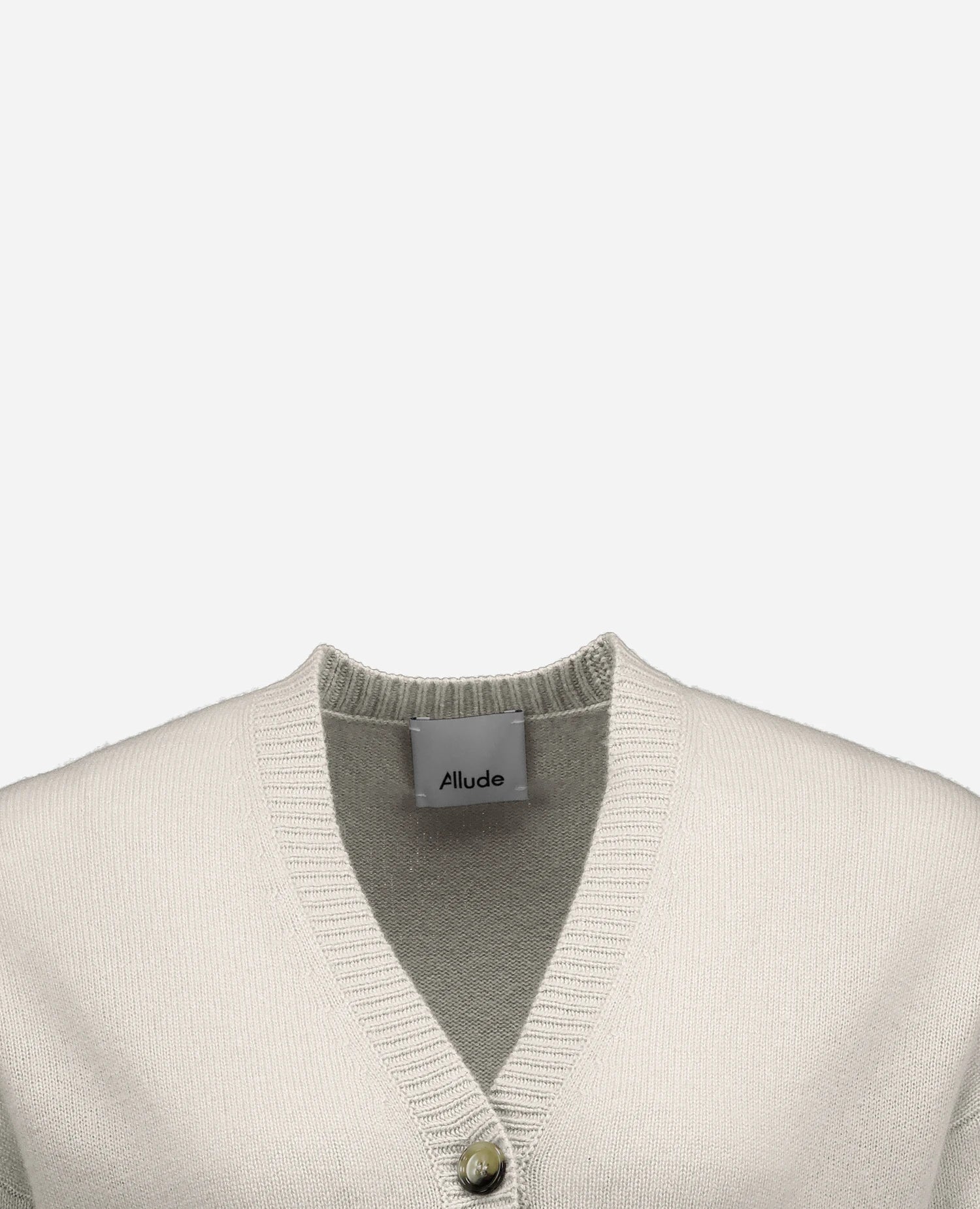 255-11170-80_40 - Allude - 100% Cashmere Active Damen Fall/Winter 2025/2026 Feinstrick Flachstrick Gerade Passform Grau NEW SAPG::255-11170 Strickjacke V-Ausschnitt