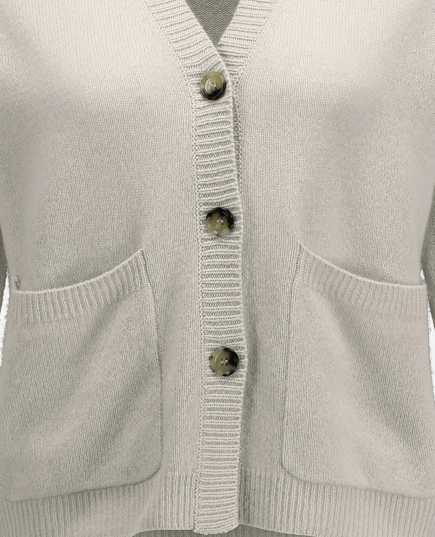 255-11170-80_41 - Allude - 100% Cashmere Active Damen Fall/Winter 2025/2026 Feinstrick Flachstrick Gerade Passform Grau NEW SAPG::255-11170 Strickjacke V-Ausschnitt