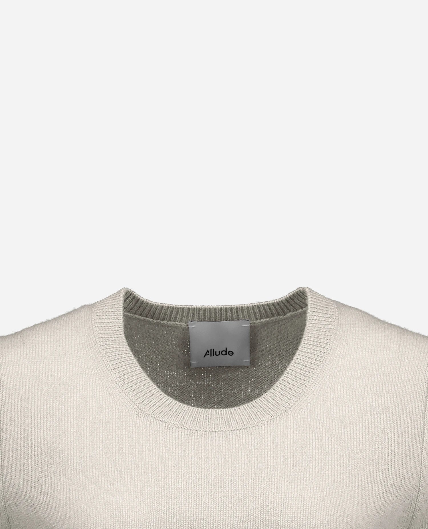 255-11171-80_40 - Allude - 100% Cashmere Active Damen Fall/Winter 2025/2026 Feinstrick Flachstrick Grau NEW Pullover Rundhals SAPG::255-11171 Taillierter Schnitt