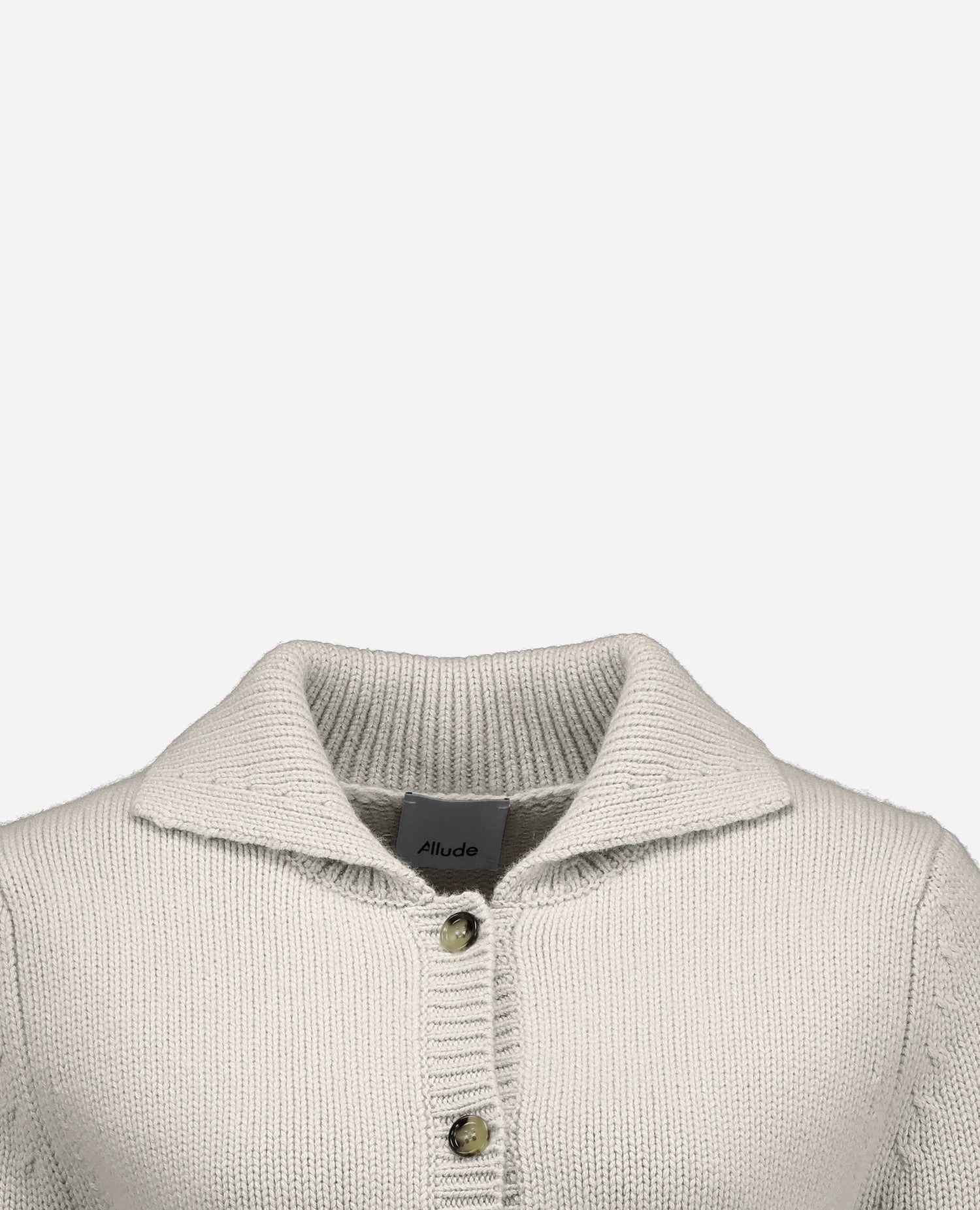 255-11180-80_40 - Allude - 0 100% Cashmere Active Damen Fall/Winter 2025/2026 Flachstrick Gerade Passform Grau Grobstrick NEW SAPG::255-11180 Strickjacke