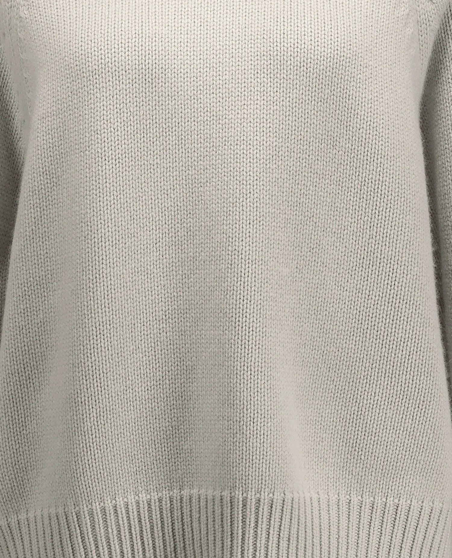 255-11181-80_41 - Allude - 100% Cashmere Active Damen Fall/Winter 2025/2026 Flachstrick Grau Grobstrick Kastiger Schnitt NEW Pullover Rundhals SAPG::255-11181