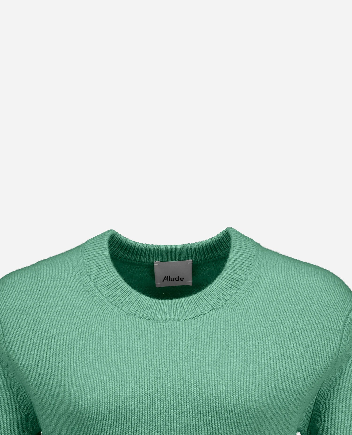 255-11204-32_40 - Allude - 100% Cashmere Active Damen Fall/Winter 2025/2026 Flachstrick Gerade Passform Grün mittelschwerer Strick NEW Pullover Rundhals SAPG::255-11204