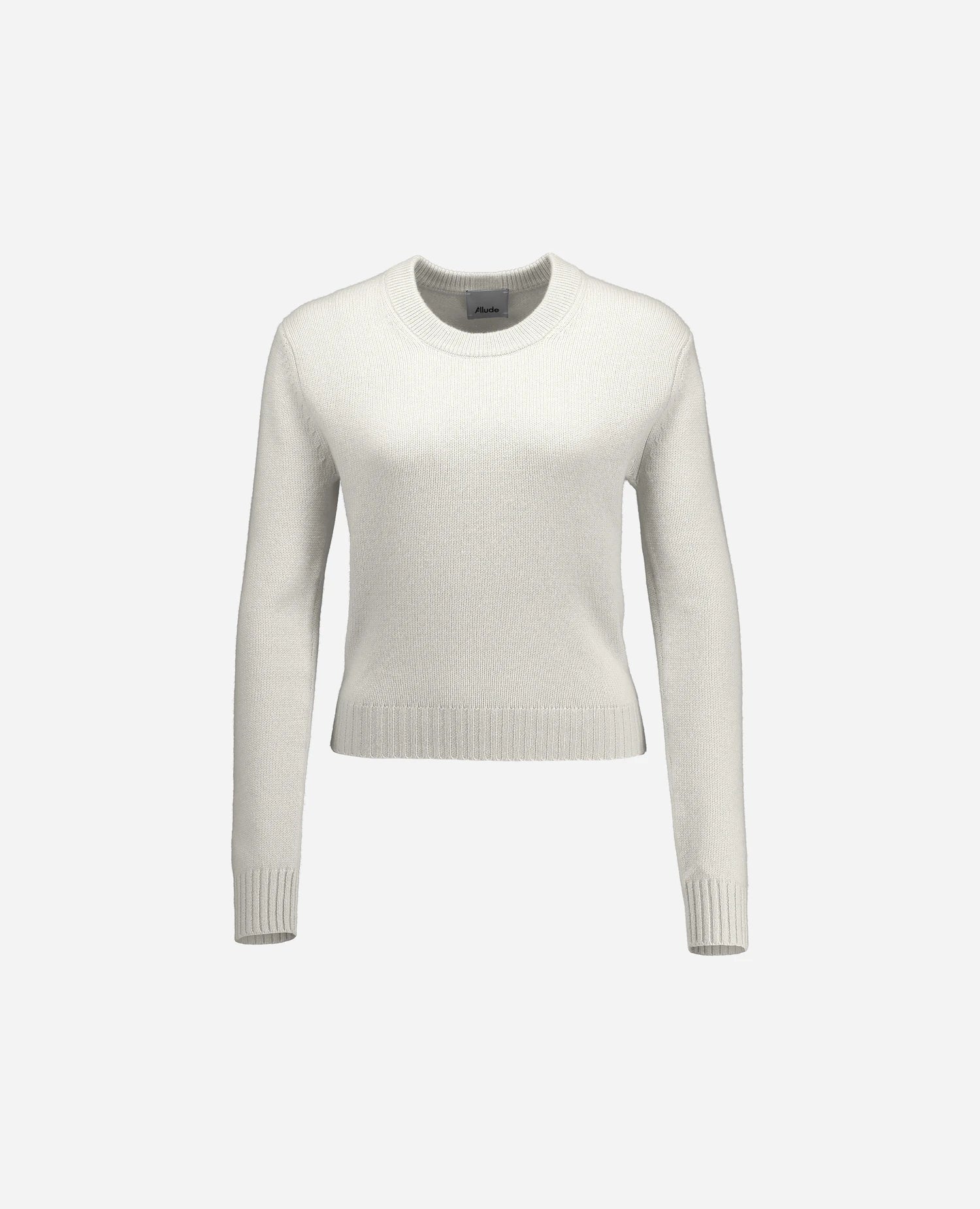 255-11204-40_3 - Allude - 100% Cashmere Active Damen Fall/Winter 2025/2026 Flachstrick Gerade Passform mittelschwerer Strick NEW Pullover Rundhals SAPG::255-11204 Weiß