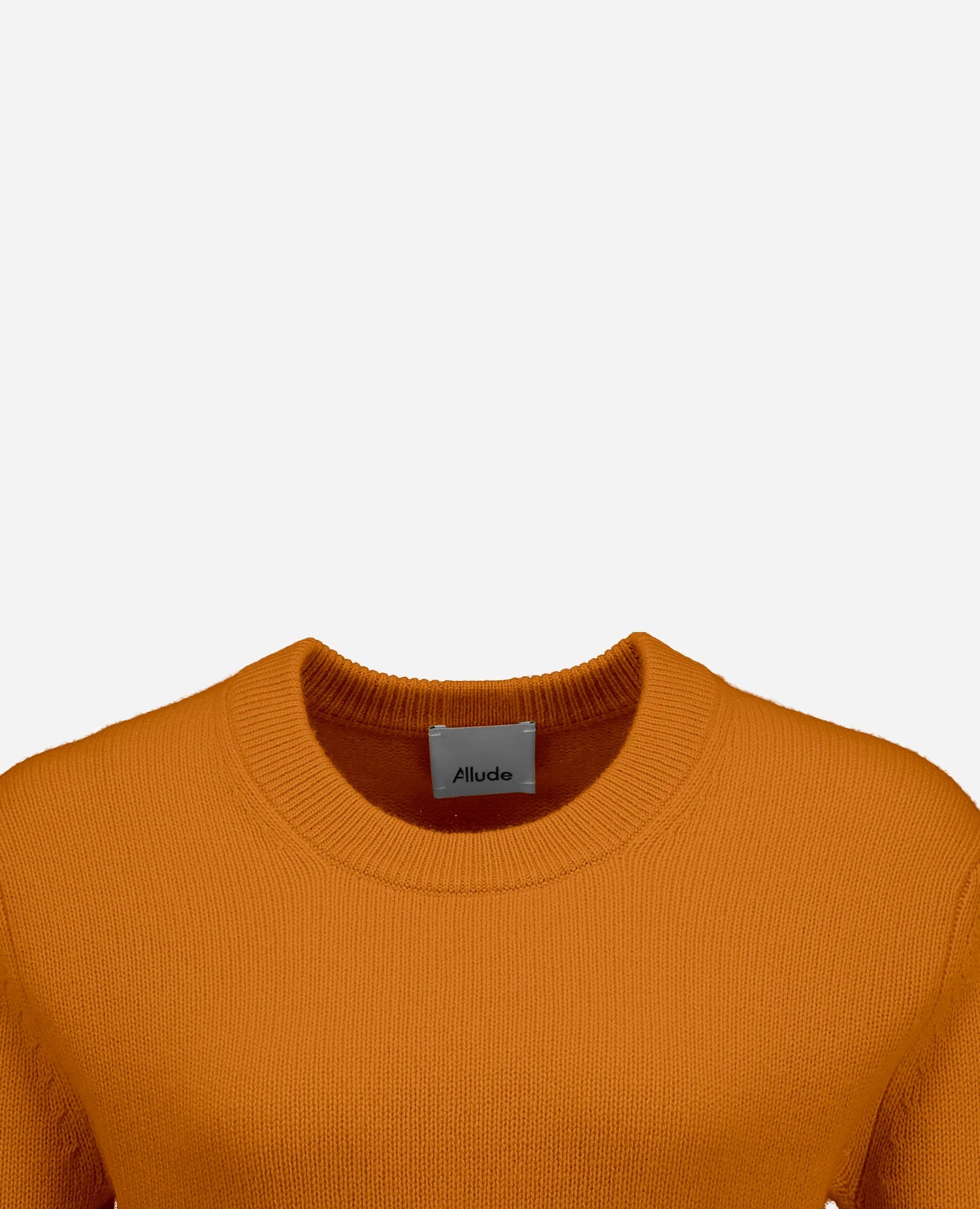 255-11204-52_40 - Allude - 100% Cashmere Active Damen Fall/Winter 2025/2026 Flachstrick Gerade Passform mittelschwerer Strick NEW Orange Pullover Rundhals SAPG::255-11204