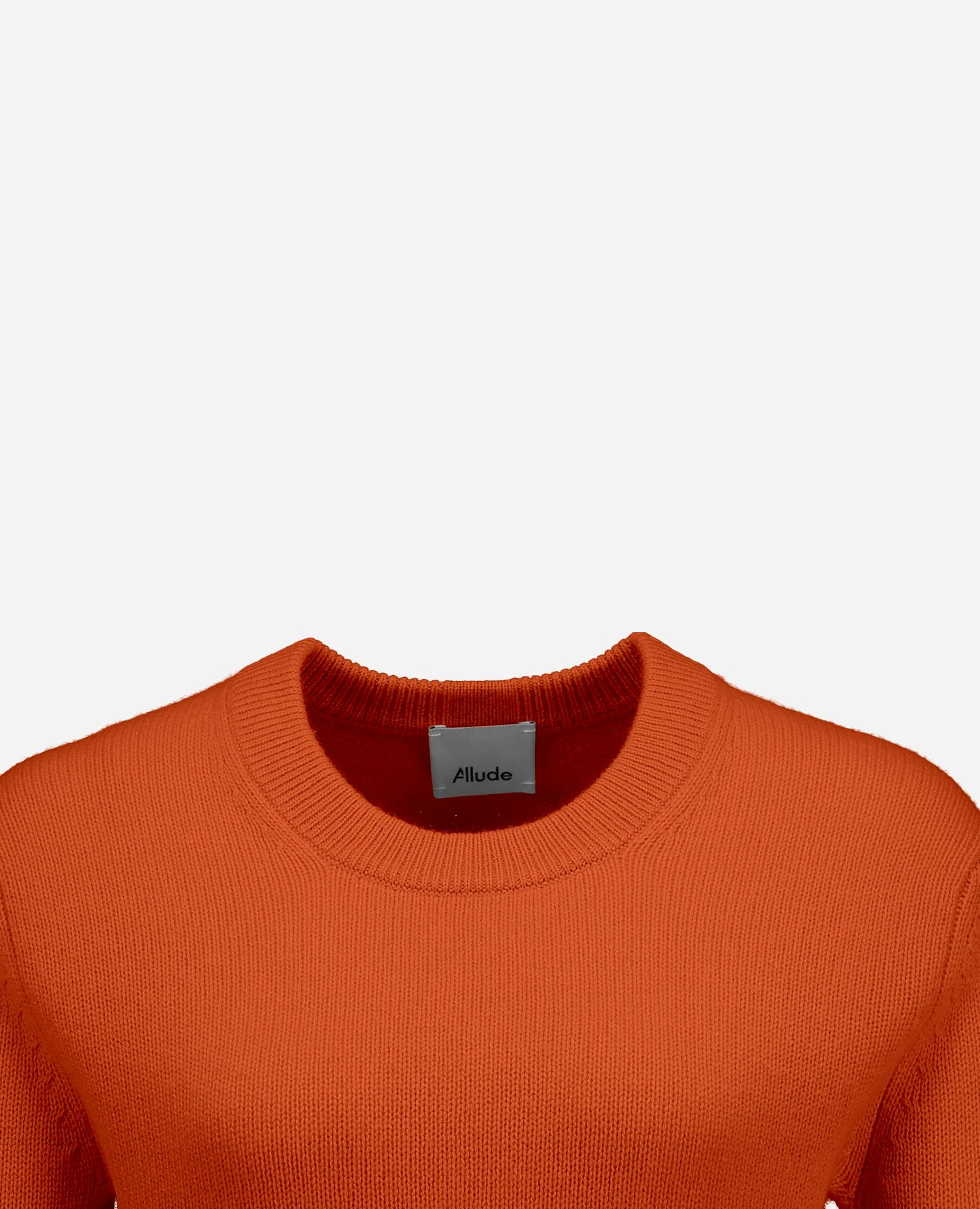 255-11204-53_40 - Allude - 100% Cashmere Active Damen Fall/Winter 2025/2026 Flachstrick Gerade Passform mittelschwerer Strick NEW Orange Pullover Rundhals SAPG::255-11204