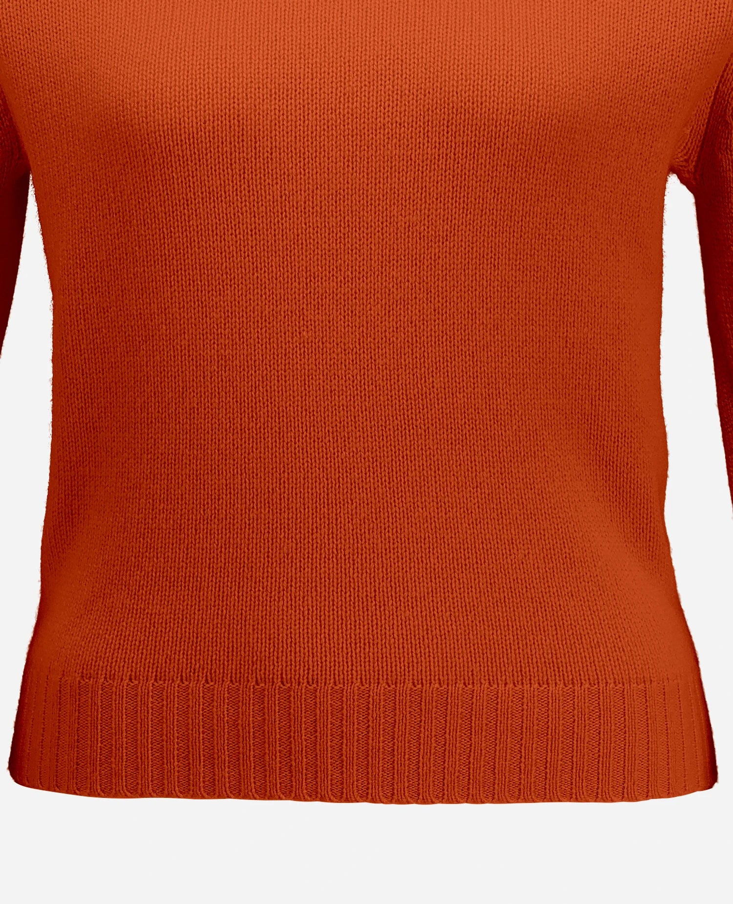 255-11204-53_41 - Allude - 100% Cashmere Active Damen Fall/Winter 2025/2026 Flachstrick Gerade Passform mittelschwerer Strick NEW Orange Pullover Rundhals SAPG::255-11204