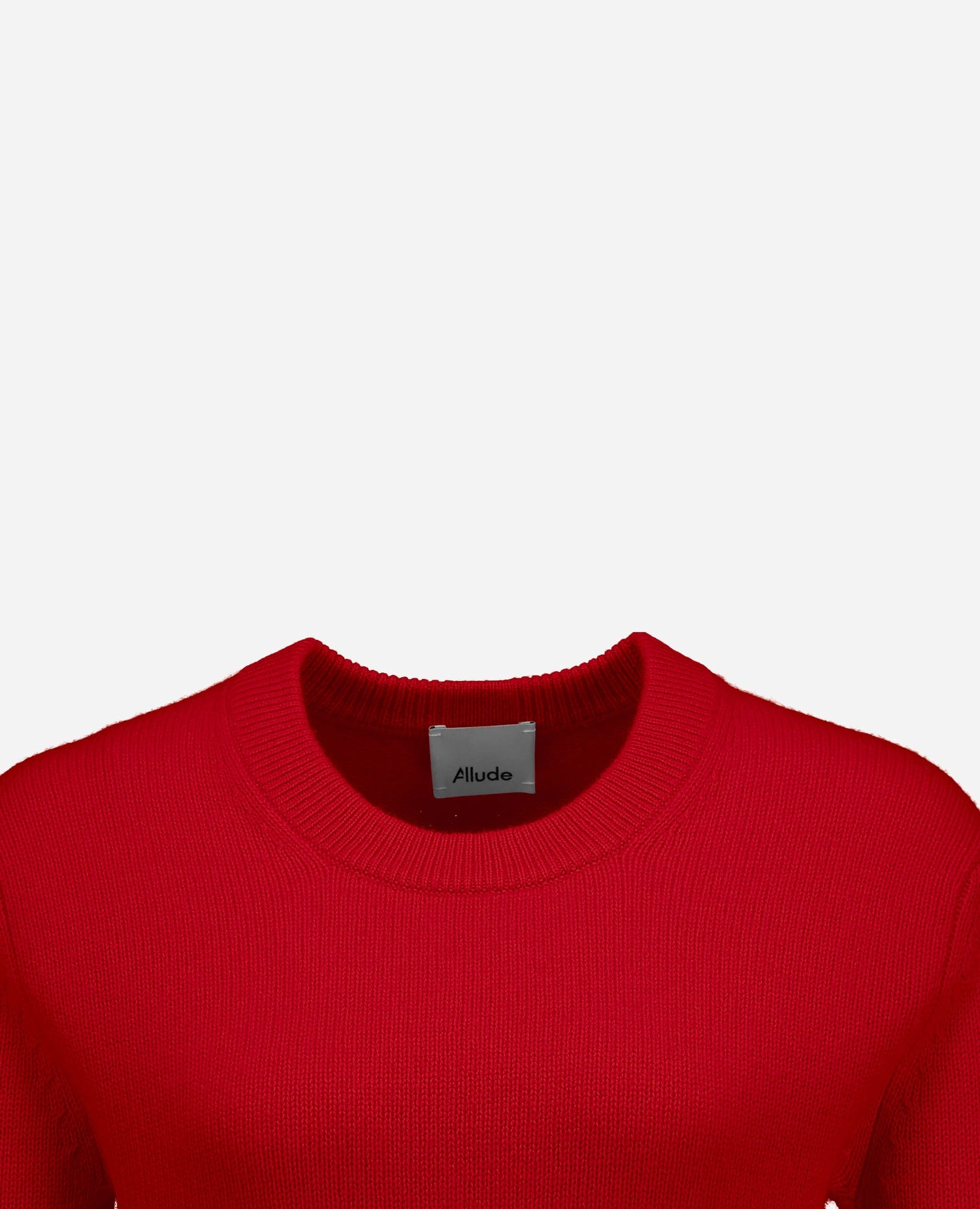 255-11204-64_40 - Allude - 100% Cashmere Active Damen Fall/Winter 2025/2026 Flachstrick Gerade Passform mittelschwerer Strick NEW Pullover Rot Rundhals SAPG::255-11204