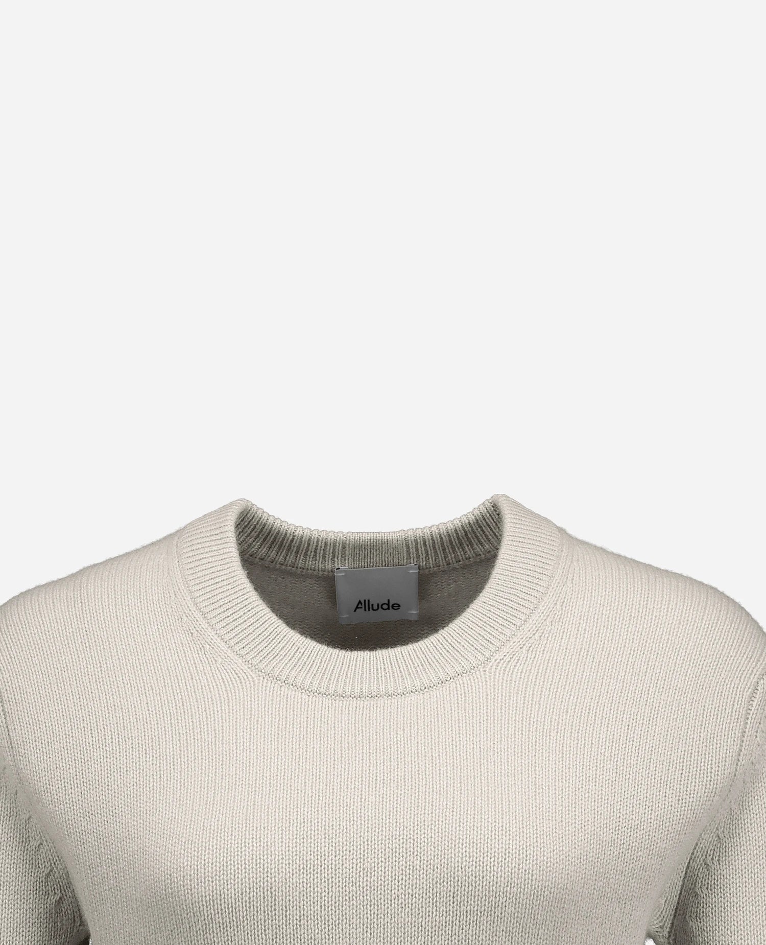 255-11204-80_40 - Allude - 100% Cashmere Active Damen Fall/Winter 2025/2026 Flachstrick Gerade Passform Grau mittelschwerer Strick NEW Pullover Rundhals SAPG::255-11204