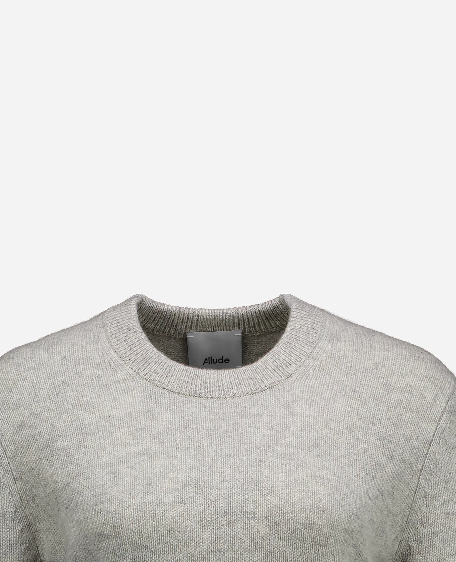 255-11204-81_40 - Allude - 100% Cashmere Active Damen Fall/Winter 2025/2026 Flachstrick Gerade Passform Grau mittelschwerer Strick NEW Pullover Rundhals SAPG::255-11204