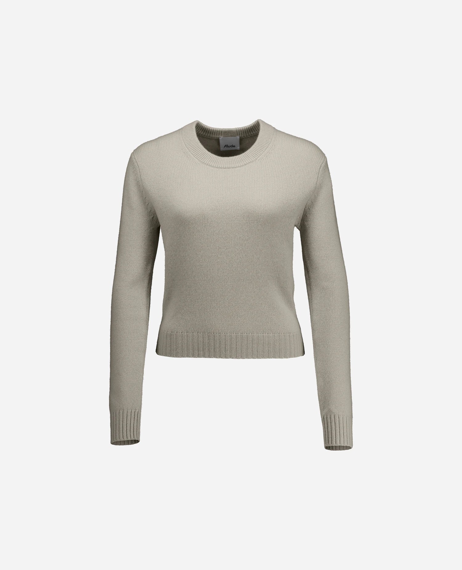255-11204-82_3 - Allude - 100% Cashmere Active Damen Fall/Winter 2025/2026 Flachstrick Gerade Passform Grau mittelschwerer Strick NEW Pullover Rundhals SAPG::255-11204