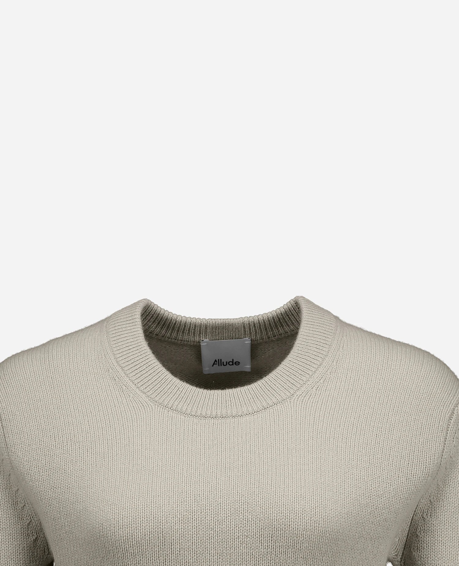 255-11204-82_40 - Allude - 100% Cashmere Active Damen Fall/Winter 2025/2026 Flachstrick Gerade Passform Grau mittelschwerer Strick NEW Pullover Rundhals SAPG::255-11204