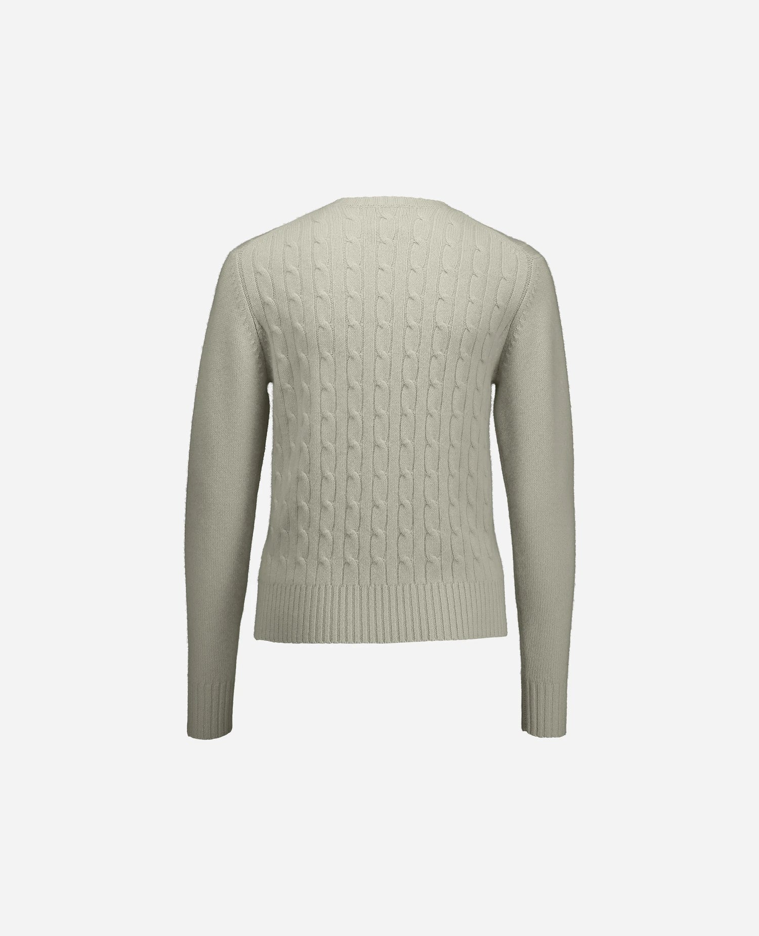255-11211-82_4 - Allude - 5% Polyurethan 95% Cashmere Active Damen Fall/Winter 2025/2026 Gerade Passform Grau mittelschwerer Strick NEW Pullover Rundhals SAPG::255-11211 Zopfmuster
