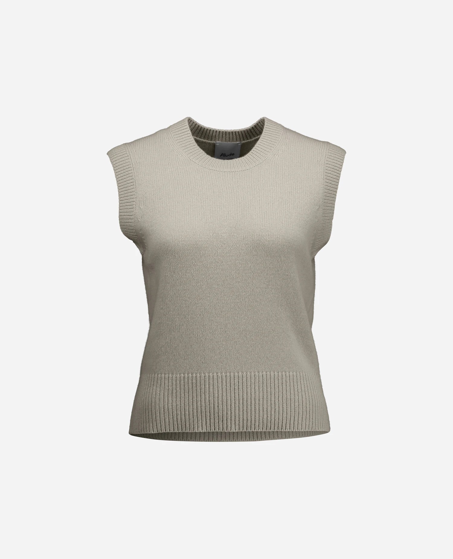 255-11234-82_3 - Allude - 100% Cashmere Active Damen Fall/Winter 2025/2026 Flachstrick Gerade Passform Grau mittelschwerer Strick NEW Pullover Rundhals SAPG::255-11234