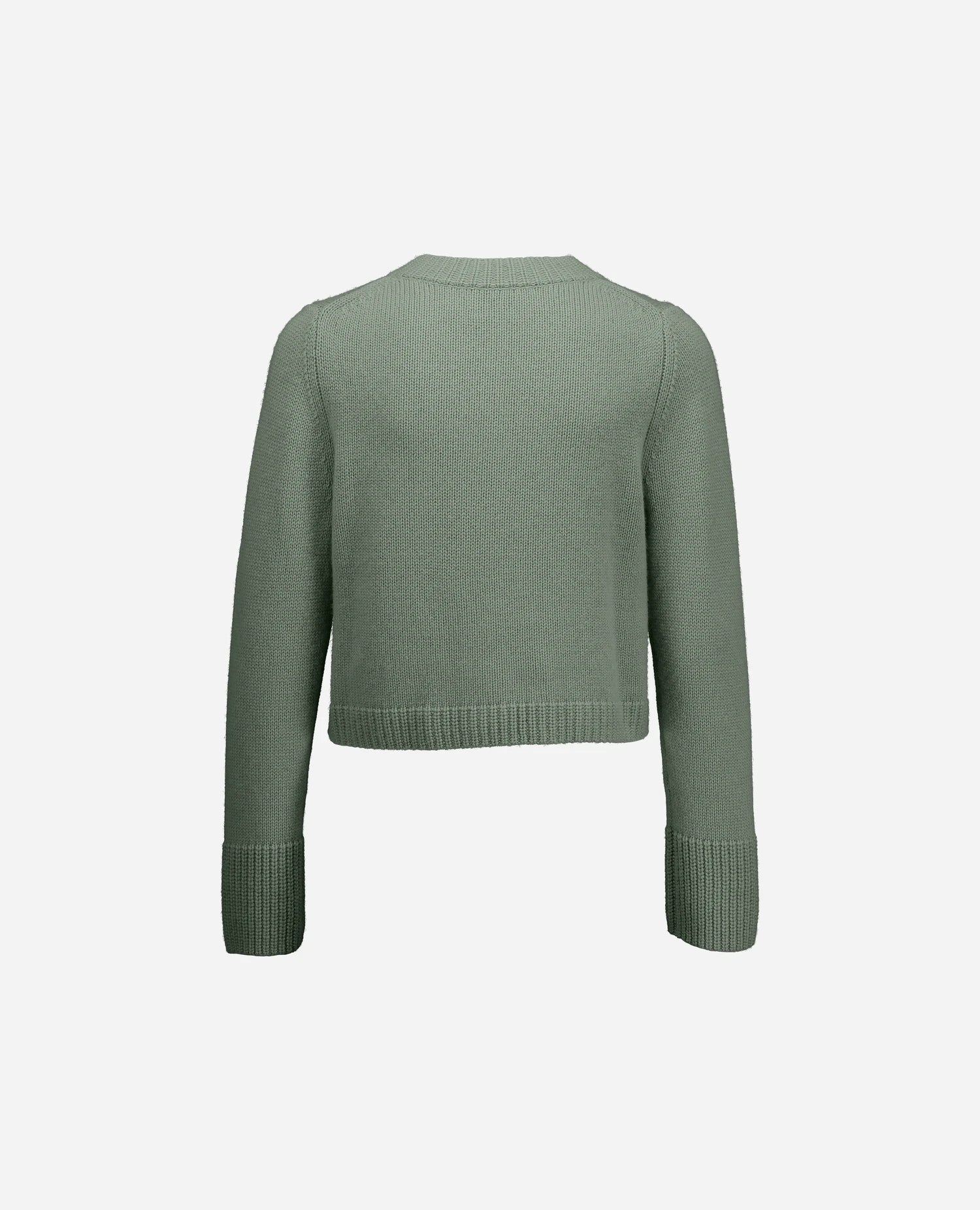 255-17001-31_4 - Allude - 30% Cashmere 70% Wolle Active Damen Fall/Winter 2025/2026 Flachstrick Grobstrick Grün Kastiger Schnitt NEW Rundhals SAPG::255-17001 Strickjacke